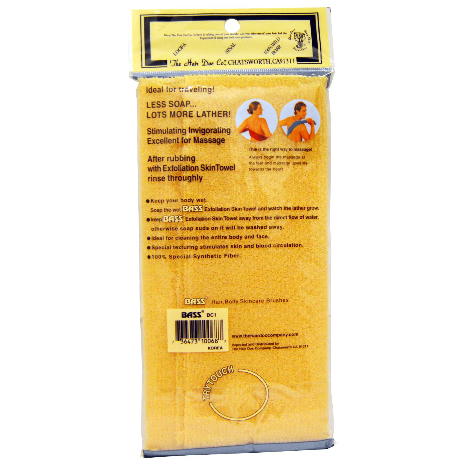 Comprar Bass Brushes, Body Care, A Toalha de Esfoliação de Pele Original, 1 Toalha - Imagem 2