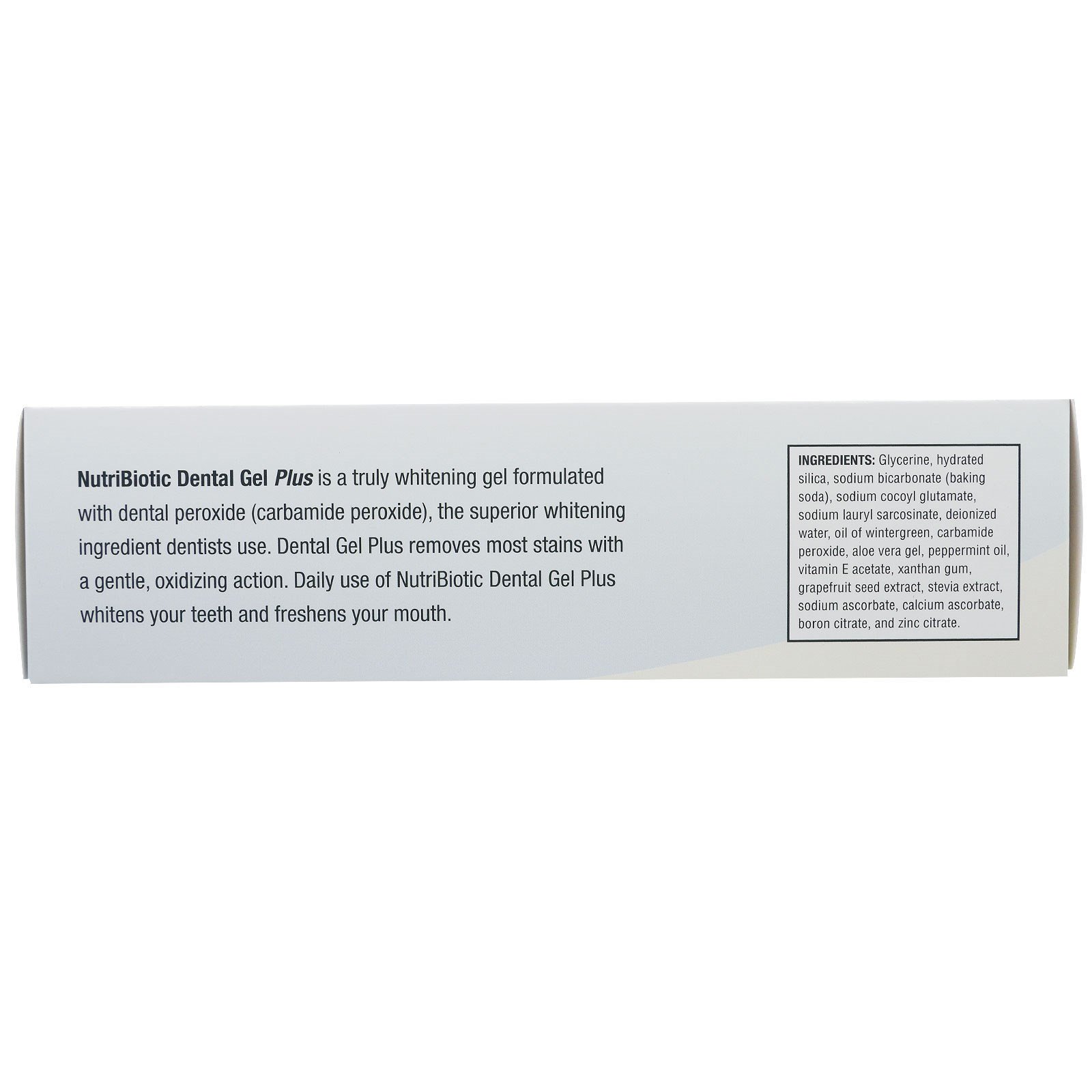 Comprar NutriBiotic, Dental Gel Plus, Branquamento Verdadeiro, Wintergreen, 4.5 oz (128 g) - Imagem 2