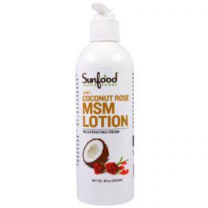 Comprar Sunfood, Loção MSM de Rosas e Coco Jubb's, frasco de 8 oz (236,6 ml)