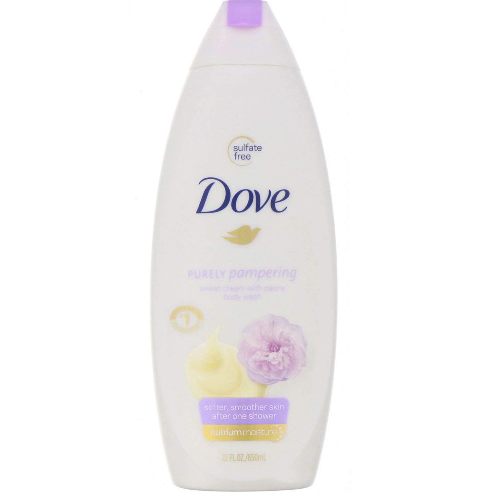 Comprar Dove, Purely Pampering, gel de banho, Creme doce com peônia, 650 ml