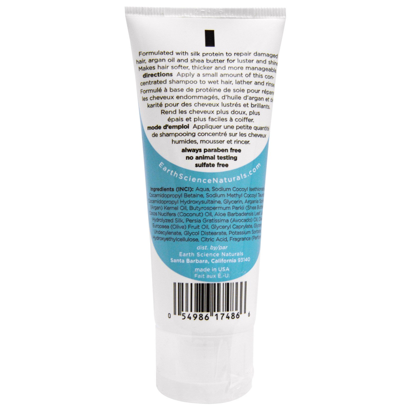 Comprar Earth Science, Azeite e Abacate, Shampoo, 2 fl oz (59 ml) - Imagem 2