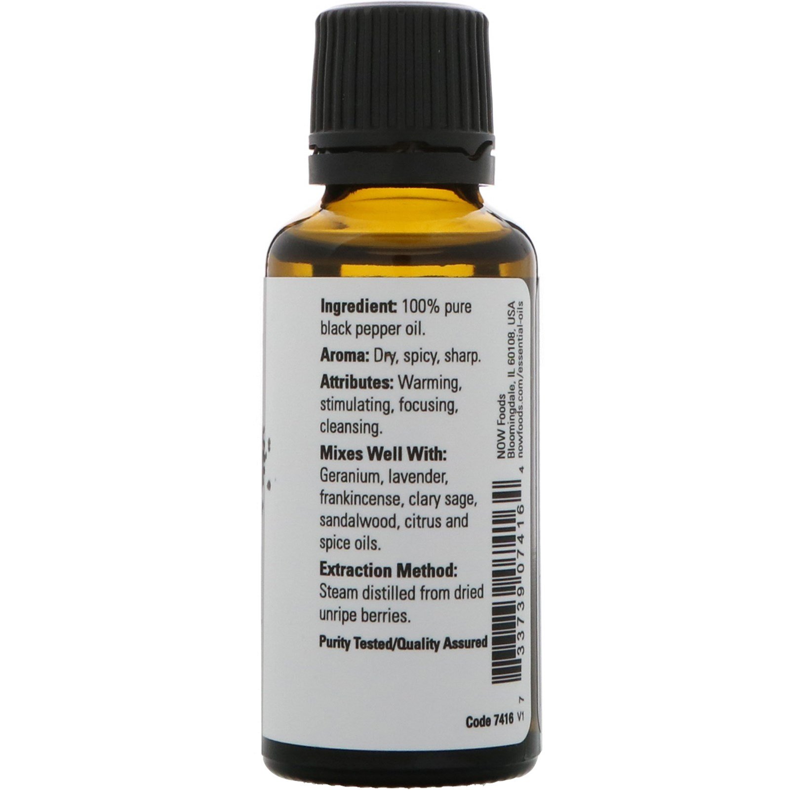 Comprar Now Foods, Óleos Essenciais, Óleo de Pimenta-do-Reino, 30 ml (1 fl oz) - Imagem 2
