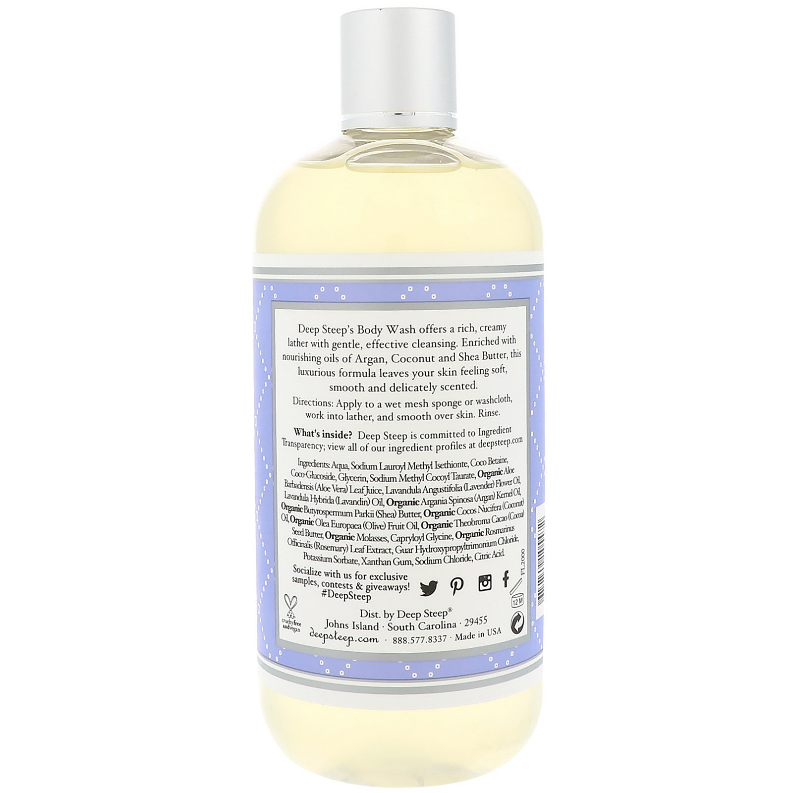 Comprar Deep Steep, Body Wash, Fresh Lavender, 17 fl oz (503 ml) - Imagem 2