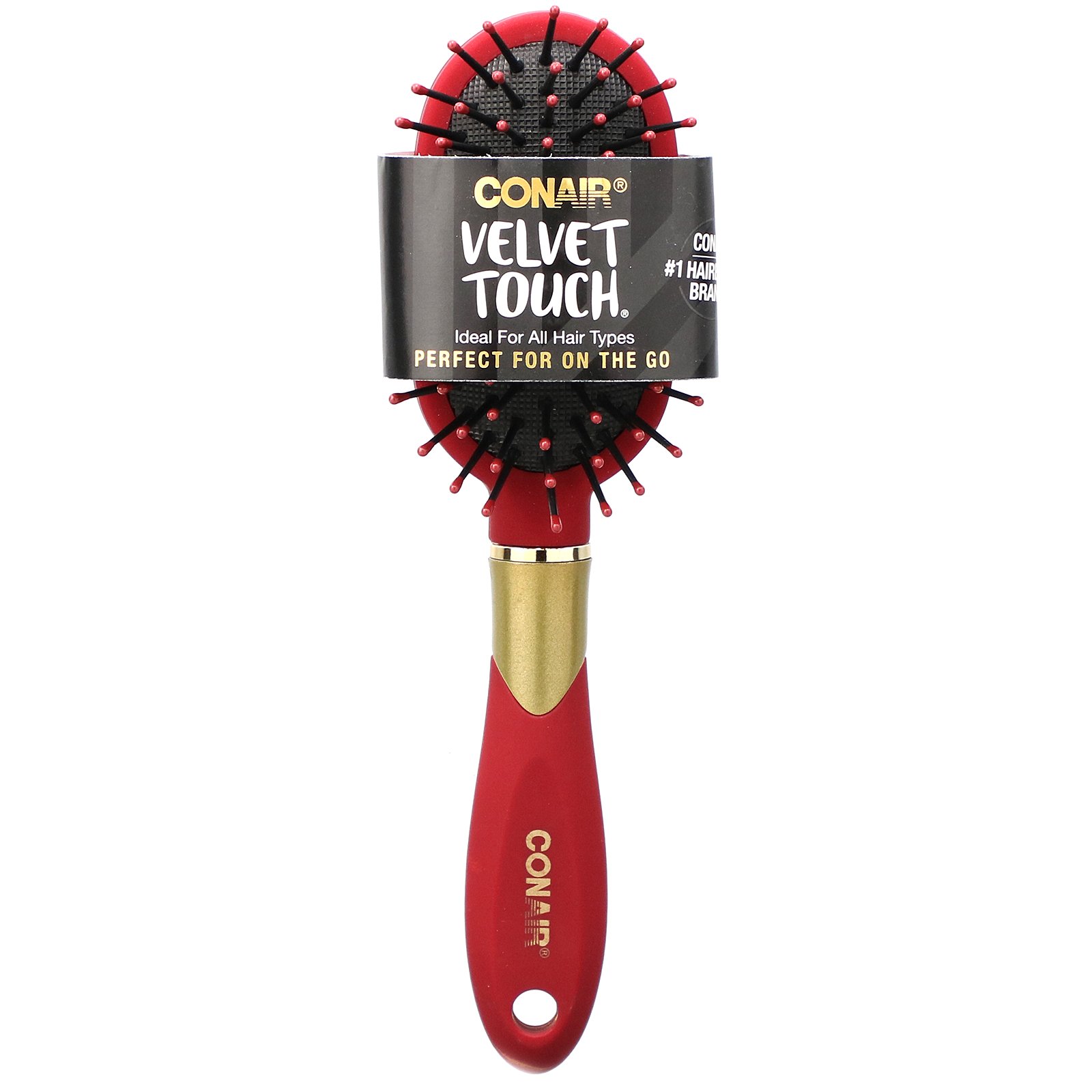 Comprar Conair, Toque de veludo, escova para cabelo com amortecimento de curso, 1 escova - Imagem 2