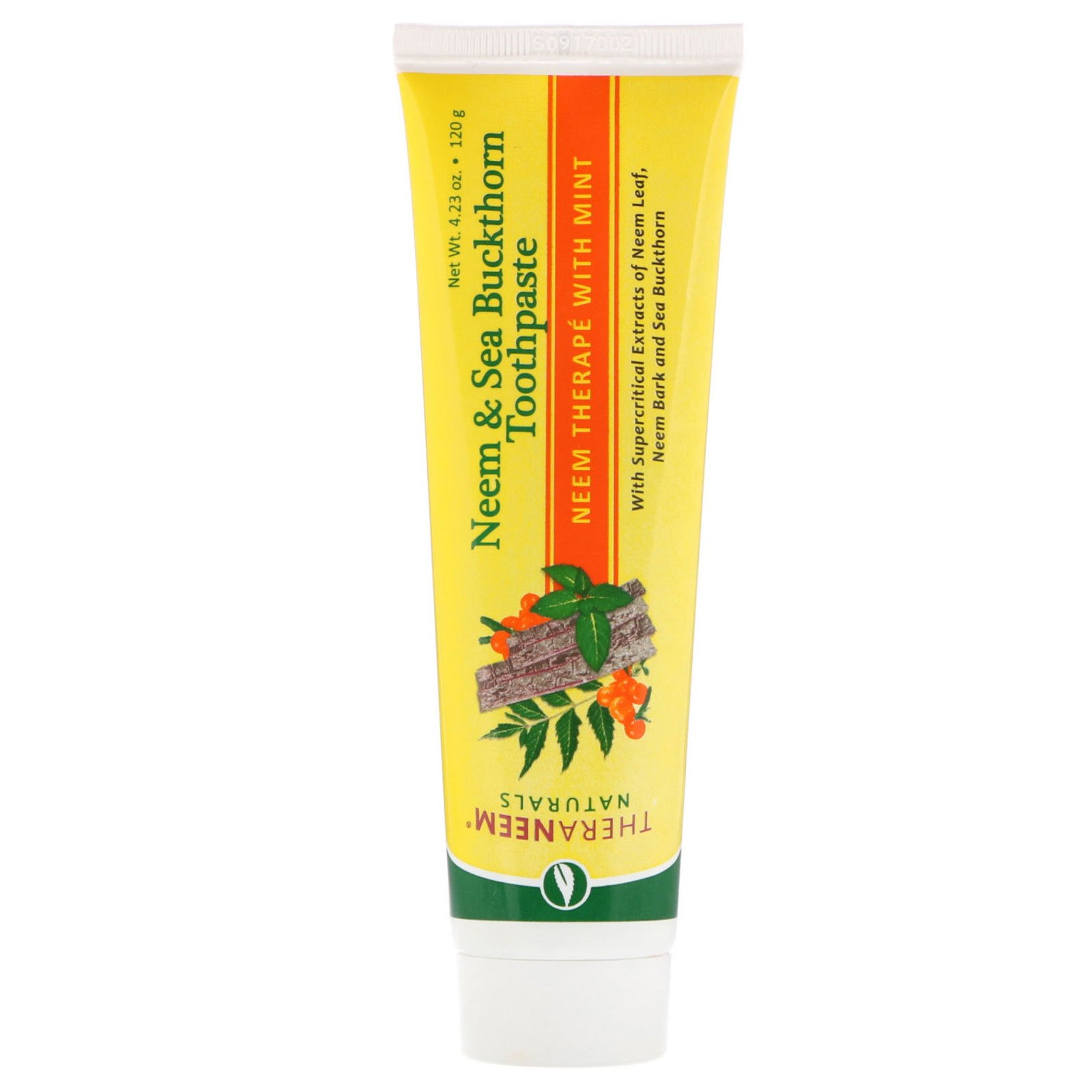 Comprar Organix South, Creme Dental de Neem e Espinheiro-Marítimo, Neem Therape com Menta, 4,23 oz (120 g) - Imagem 3