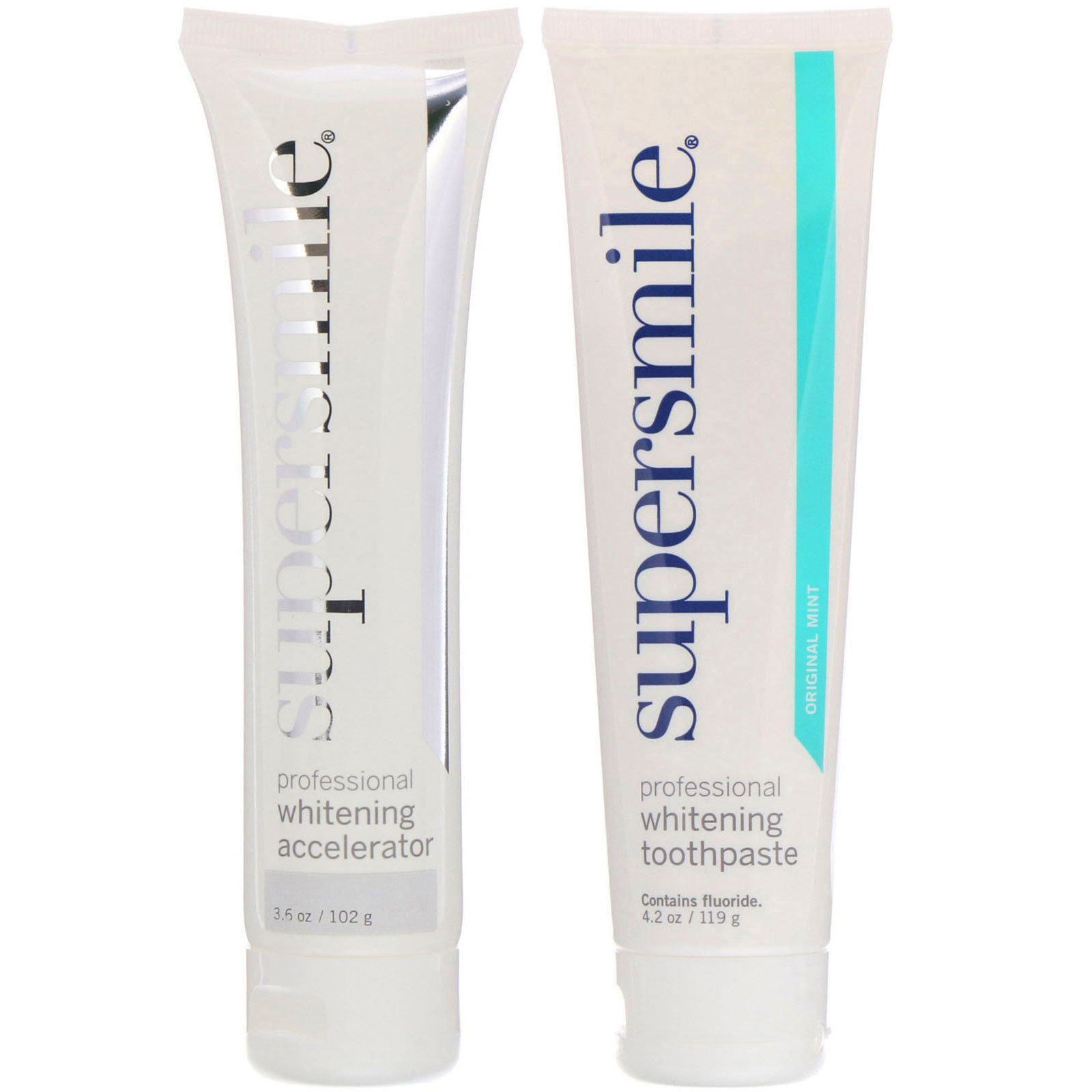 Comprar Supersmile, Sistema de Clareamento Profissional, Creme dental + Acelerador, Menta Original, 221 g (7,8 oz) - Imagem 3
