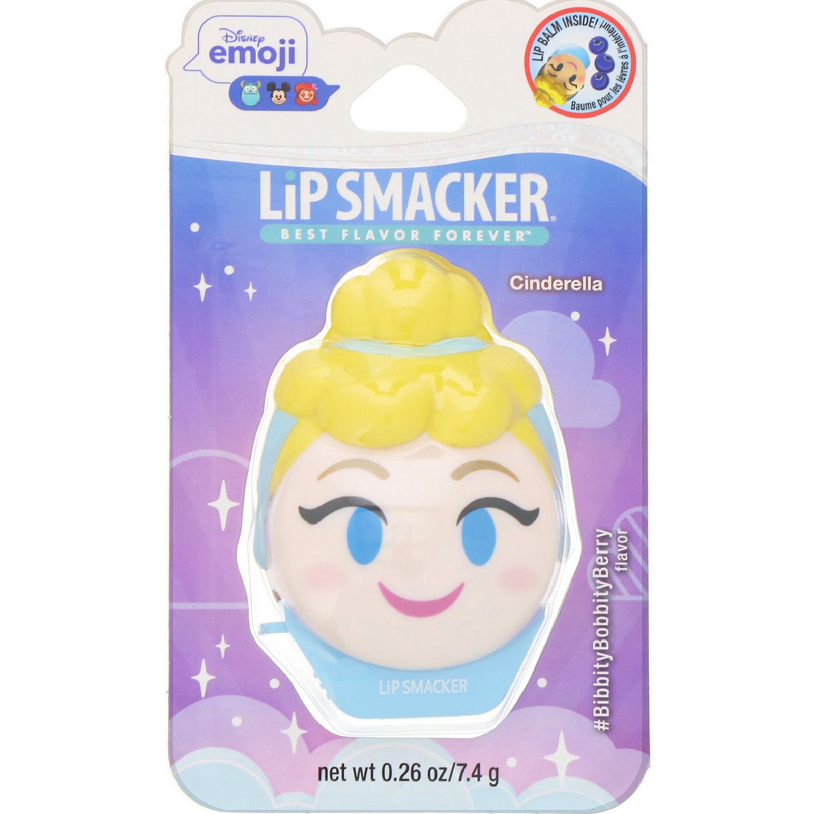 Comprar Lip Smacker, Protetor labial Disney Emoji, Cinderella, #BibbityBobbityBerry, 0,26 oz (7,4 g)