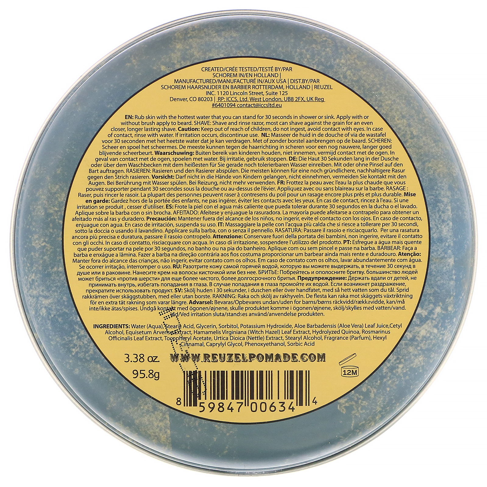 Comprar Reuzel, Shave Cream, 3.38 oz (95.8 g) - Imagem 2