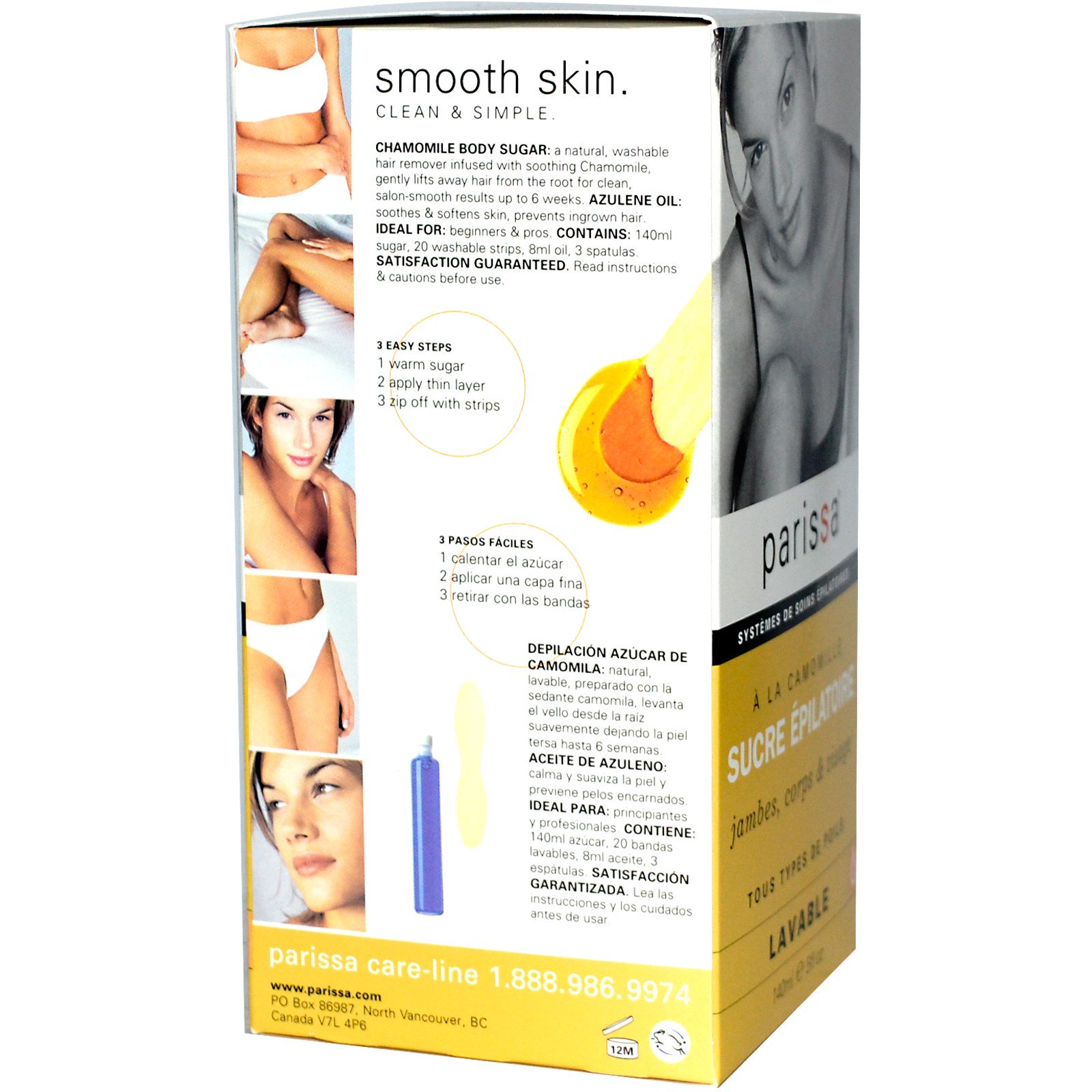 Comprar Parissa, Açúcar do Corpo, Sistema Natural de Remoção de Pelos, Camomila, 140 ml (5 fl oz) - Imagem 2
