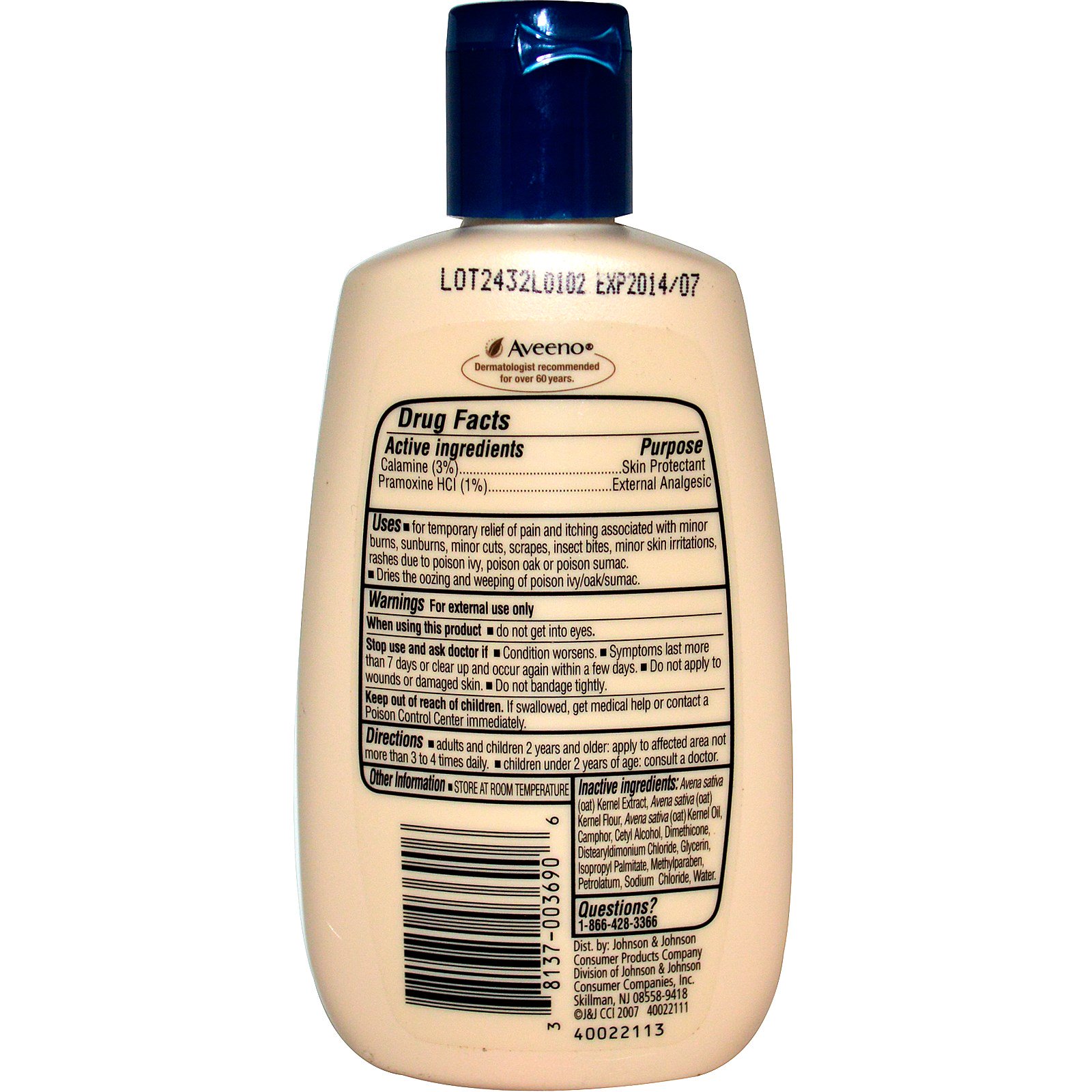 Comprar Aveeno, Loção Concentrada Anti-Coceira, Naturais Ativos, 4 fl oz (118 ml) - Imagem 2