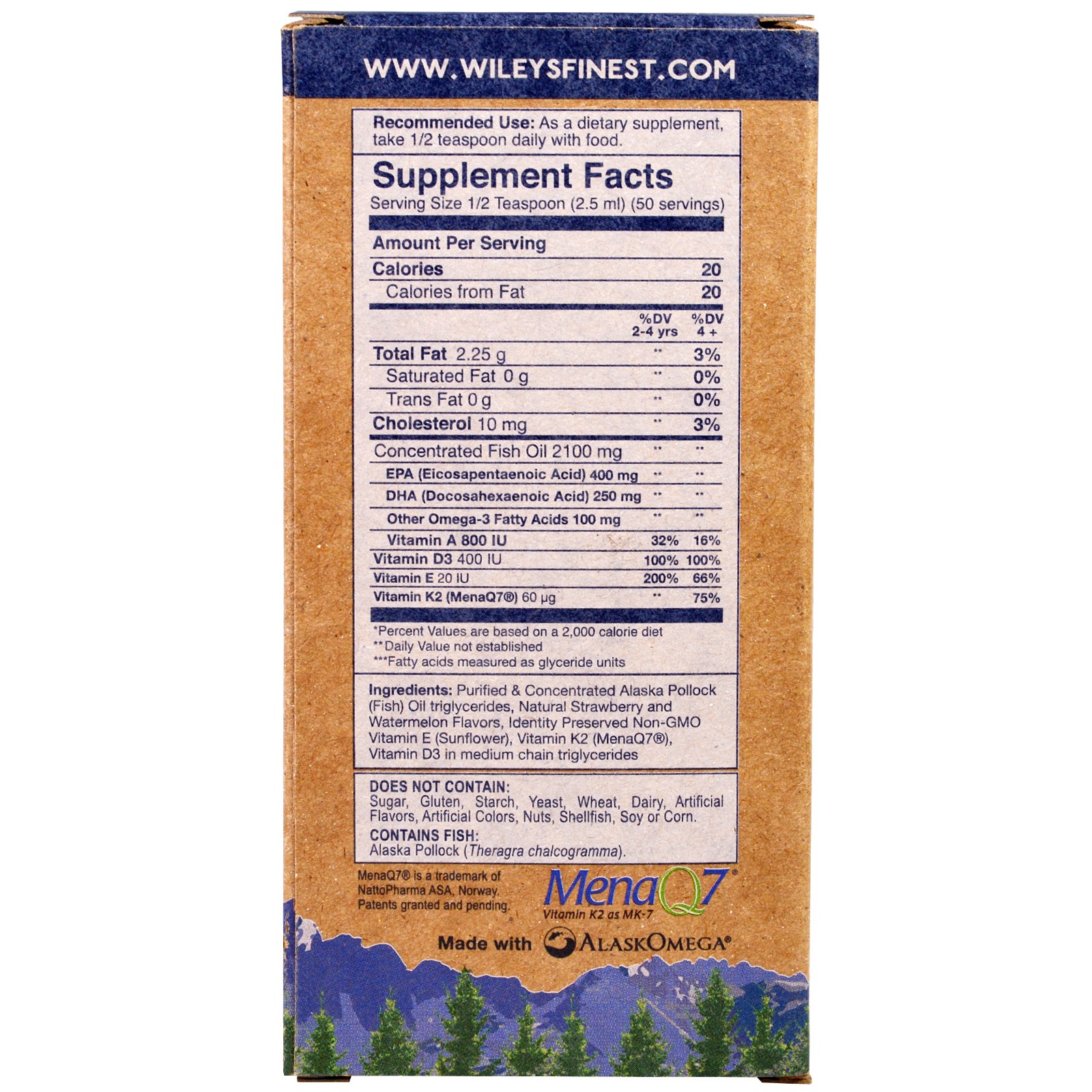 Comprar Wiley's Finest, Óleo de Peixe Selvagem do Alasca, Para Crianças!, DHA para Iniciantes, Sabor Natural de Melancia e Morango, 650 mg, 125 ml (4,23 fl oz) - Imagem 2