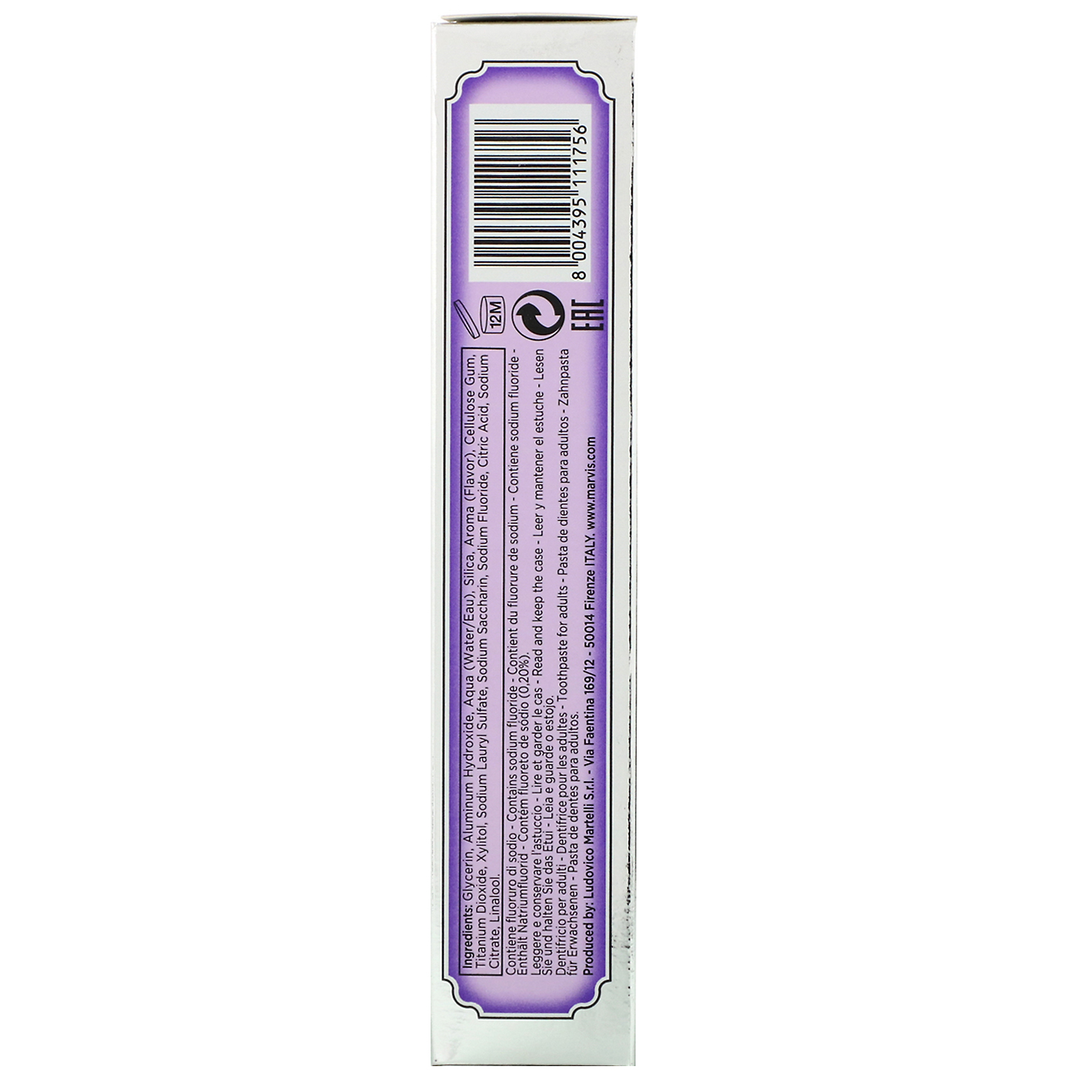 Comprar Marvis, Fluoride Toothpaste, Jasmin Mint, 4.5 oz (85 ml) - Imagem 3