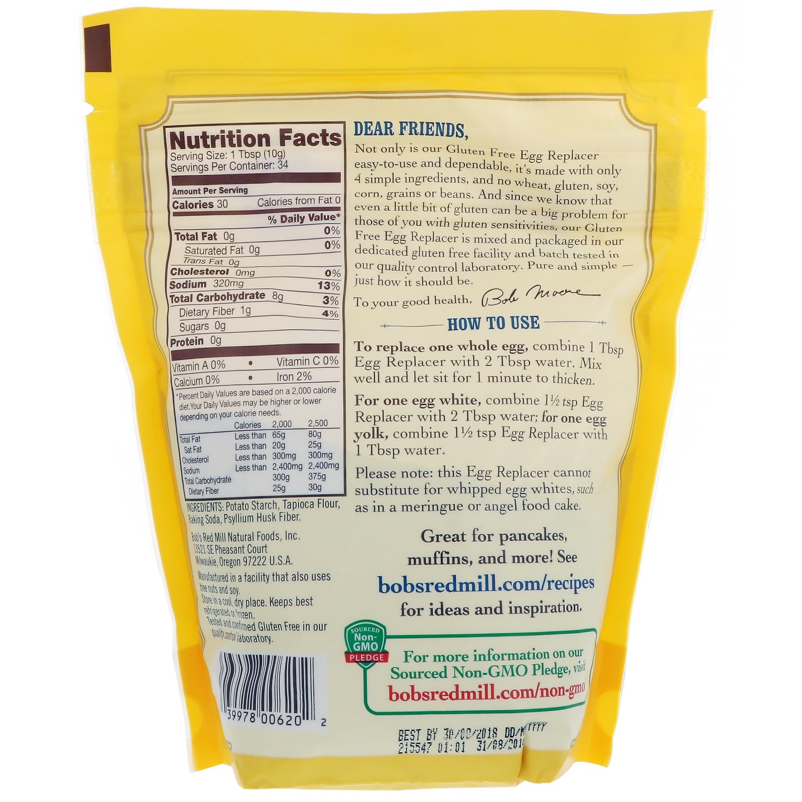 Comprar Bob's Red Mill, Substituto Para Ovos, 12 oz (340 g) - Imagem 2