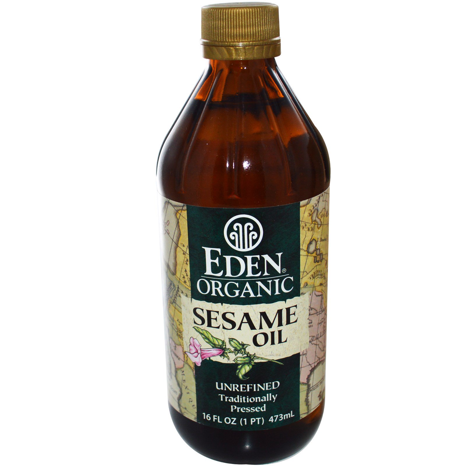 Comprar Eden Foods, Óleo de Gergelim Orgânico, Não Refinado, 16 onças fluidas (473 mL)