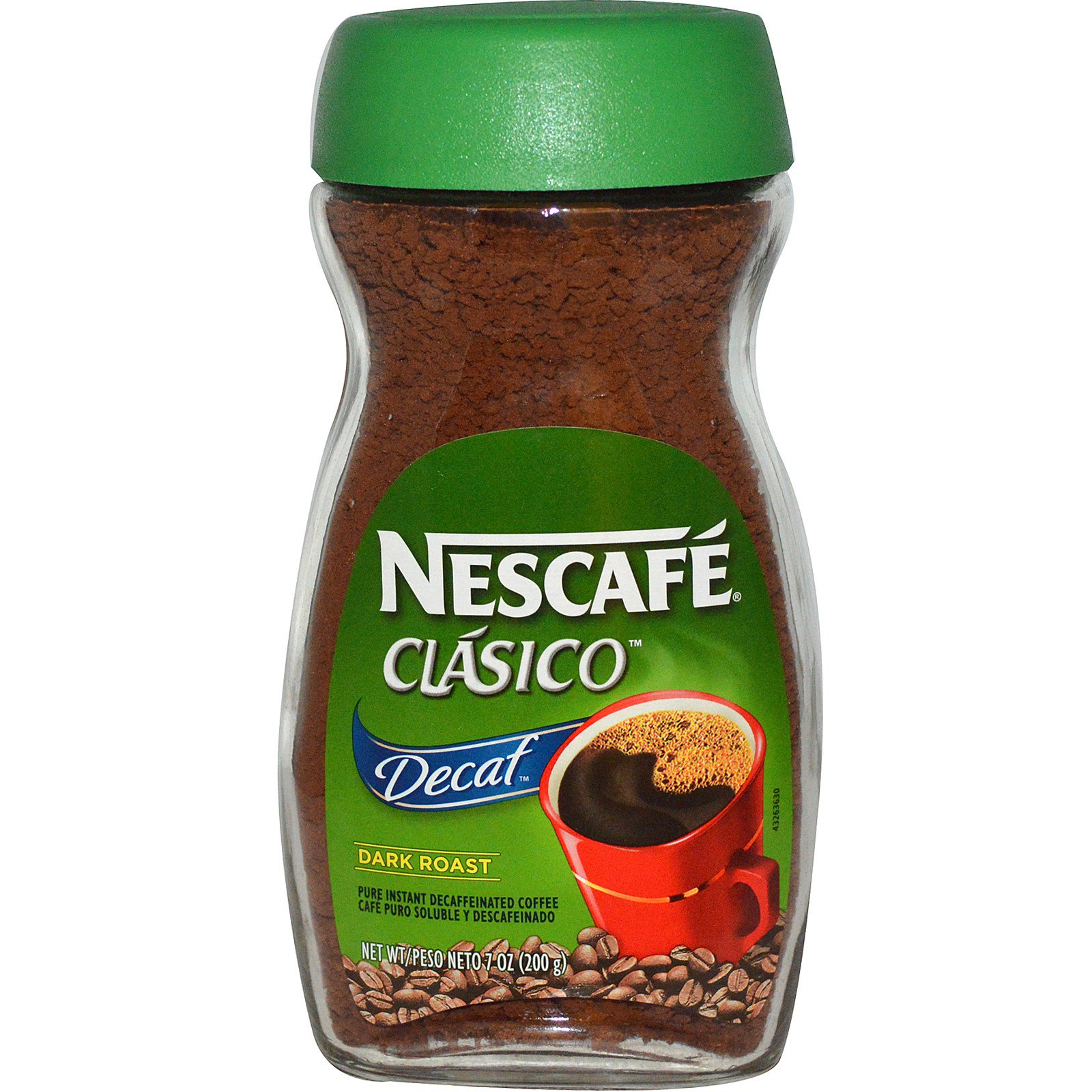 Comprar Nescafé, Clasico, Pure Instant Decaffeinated Coffee, Descafeinado, Torrefação Escura, 200 g (7 oz)