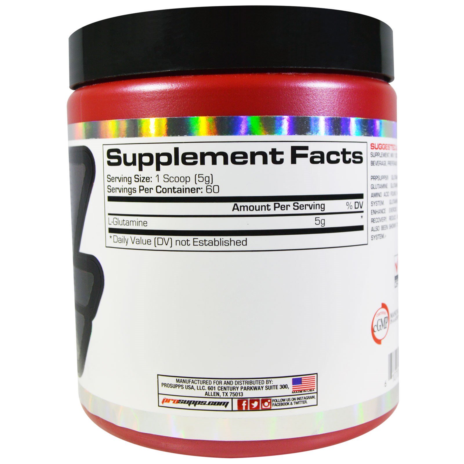 Comprar ProSupps, Glutamina 300, 10,6 oz (300 g) - Imagem 2