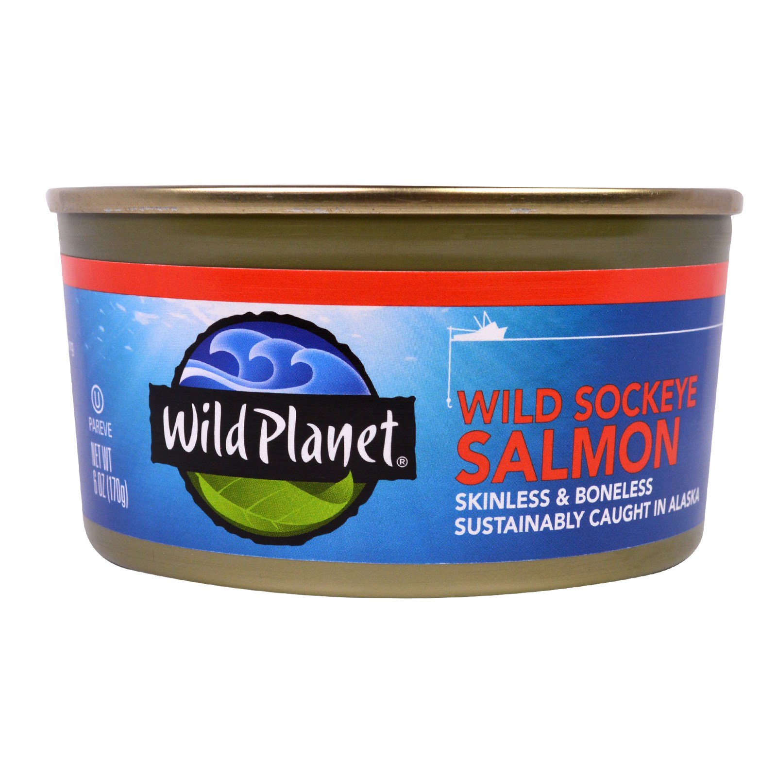 Comprar Wild Planet, Salmão-Vermelho Silvestre, Sem Pele e Sem Ossos, 6 oz (170 g)