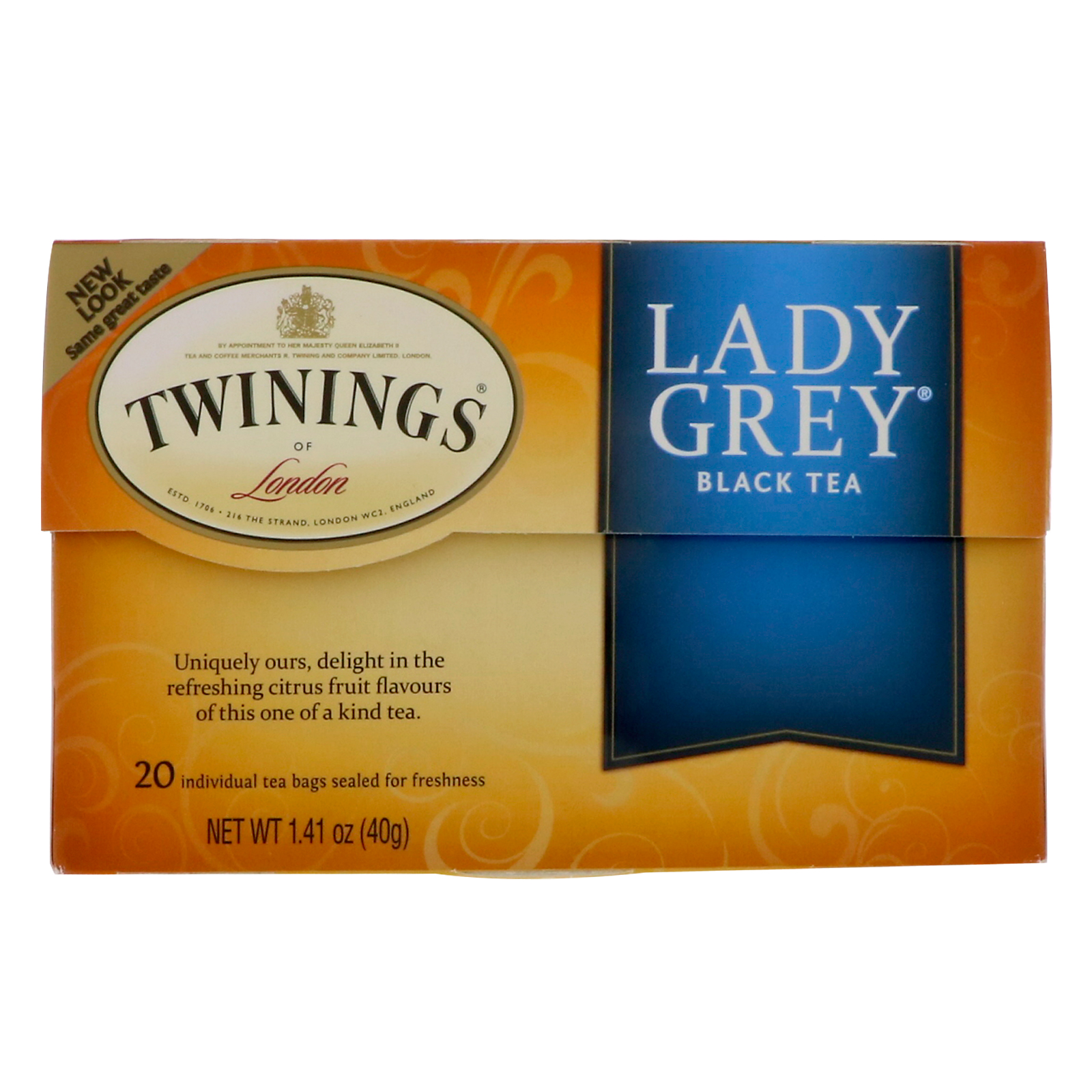 Comprar Twinings, Chá Preto Lady Grey, 20 Saquinhos de Chá, 1,41 oz (40 g)