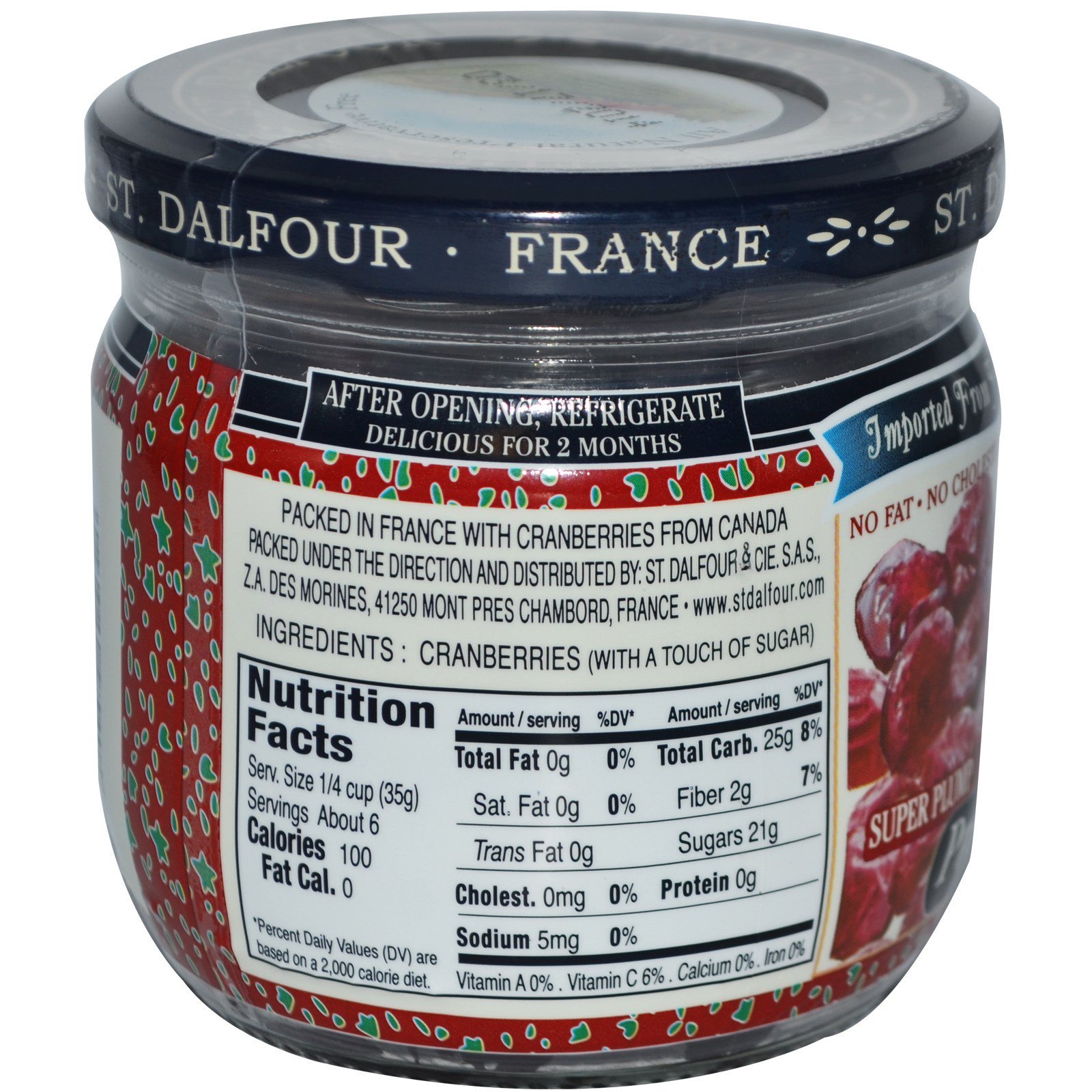 Comprar St. Dalfour, Cranberries Premium Super Suculentas, 7 oz (200 g) - Imagem 2