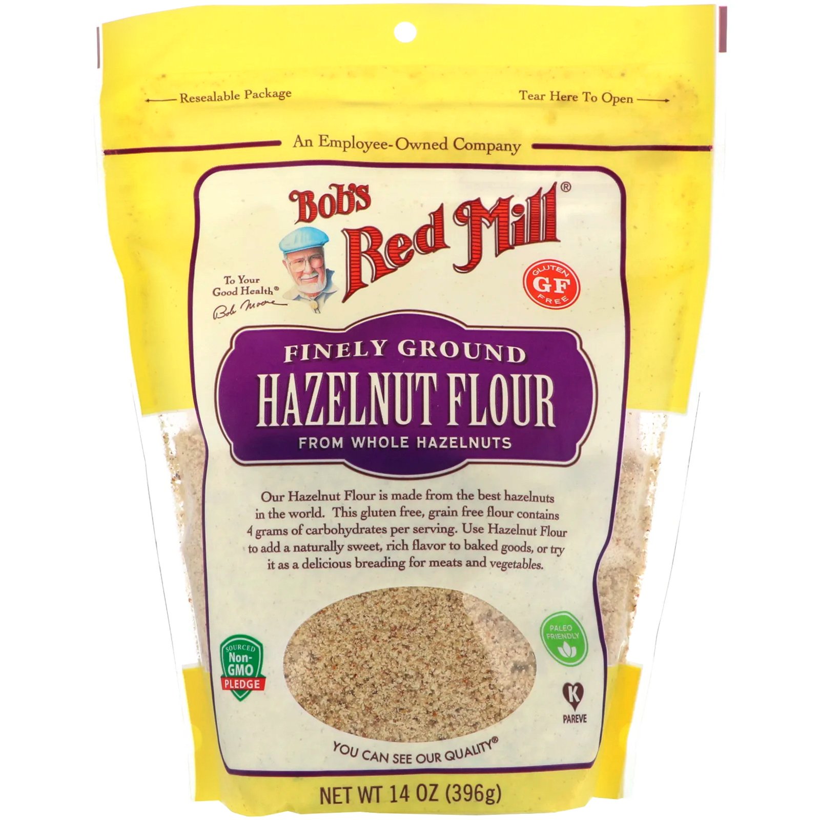 Comprar Bob's Red Mill, Farinha de Avelã Finamente Moída, Sem Glúten, 14 oz (396 g)