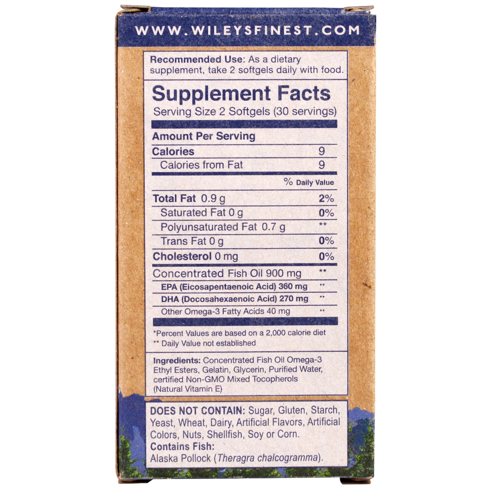 Comprar Wiley's Finest, Óleo de Peixe Selvagem do Alasca, Easy Swallow Minis, 450 mg, 60 Cápsulas Softgel - Imagem 2