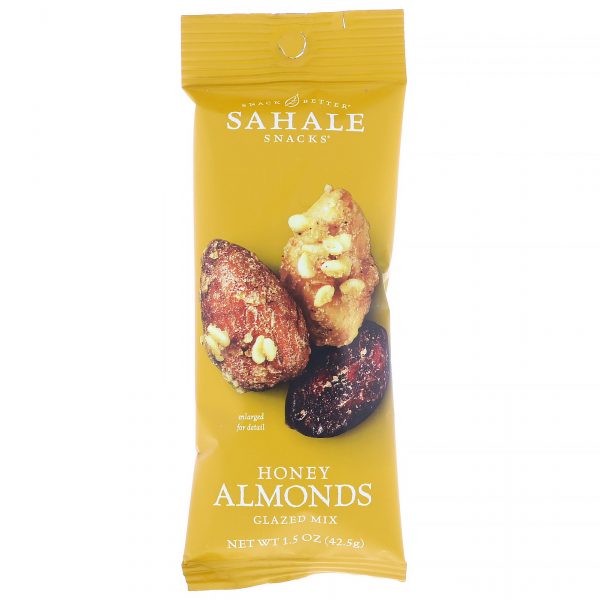 Comprar Sahale Snacks, Mistura Para Cobertura, Amêndoas e Mel, 9 Pacotes, 42,5 g (1,5 oz) Cada - Imagem 4