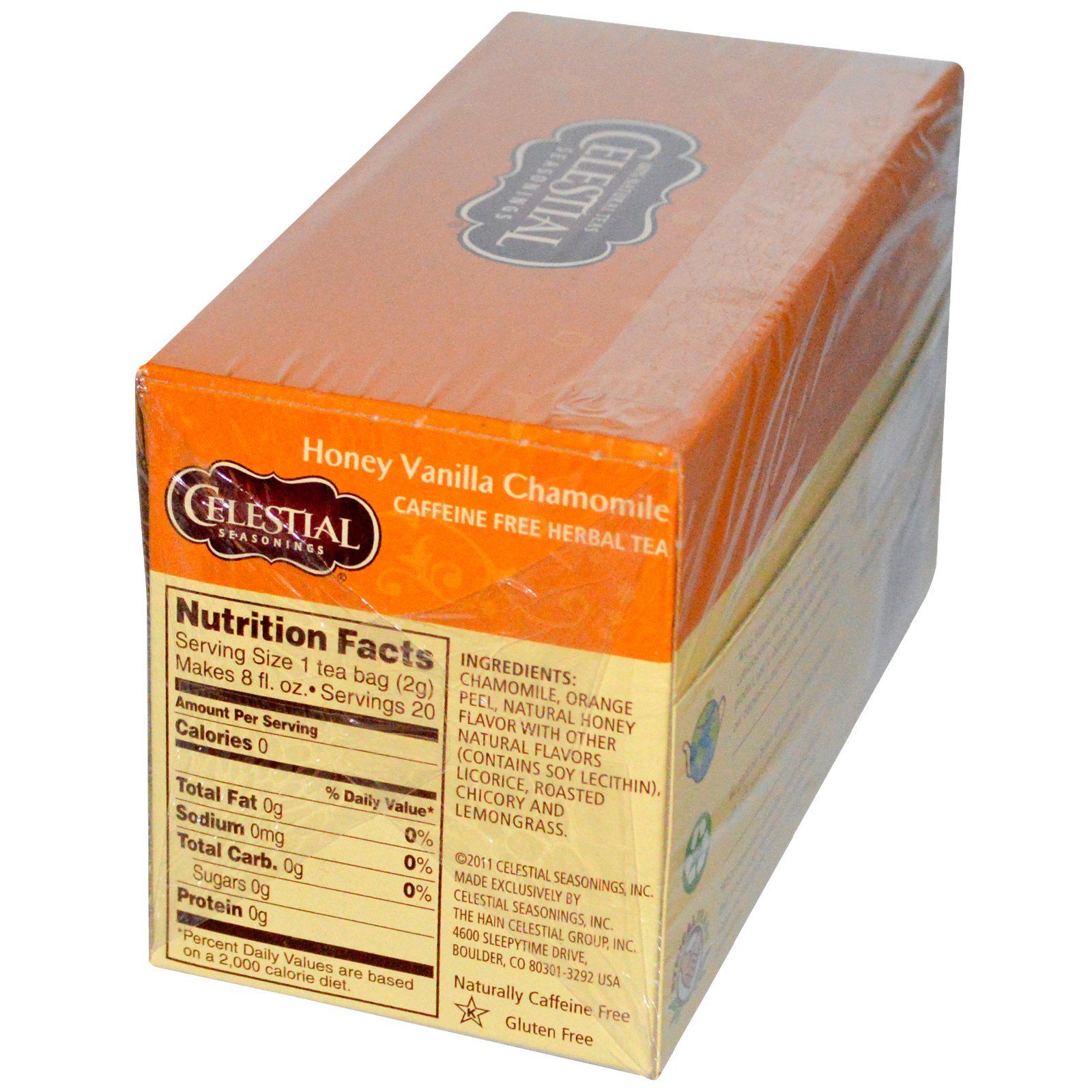 Comprar Celestial Seasonings, Chá de ervas, descafeinado, mel, baunilha e camomila, 20 sacos de chá, 1,7 oz (47 g) - Imagem 2