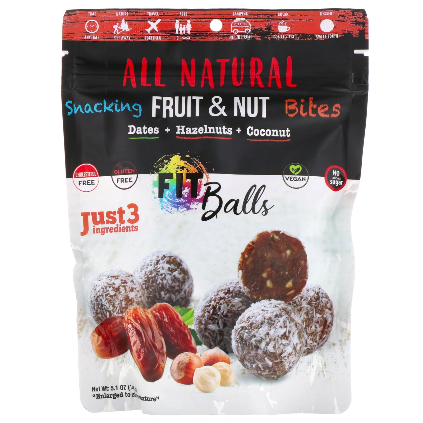 Comprar Nature's Wild Organic, 100% Natural, Bolinhas de Frutas e Nozes, Bolinhas Fit, Tâmaras + Avelãs + Coco, 144 g