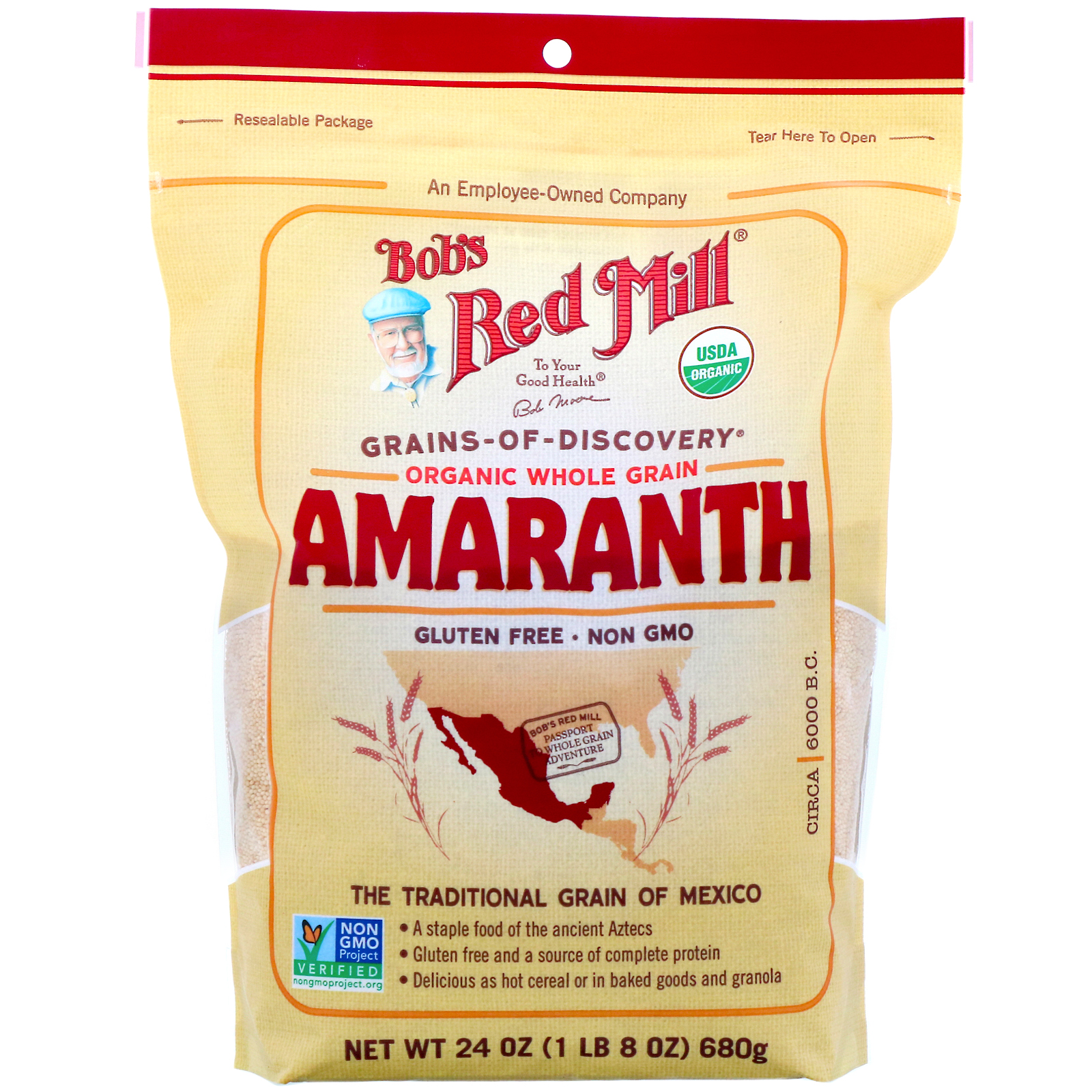 Comprar Bob's Red Mill, Amaranto Orgânica, Grão Integral, 680 g (24 oz)