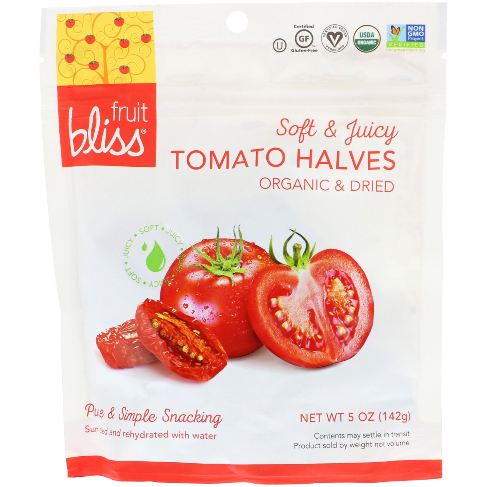 Comprar Fruit Bliss, Organic & Dried Tomato Halves, 5 oz (142 g)