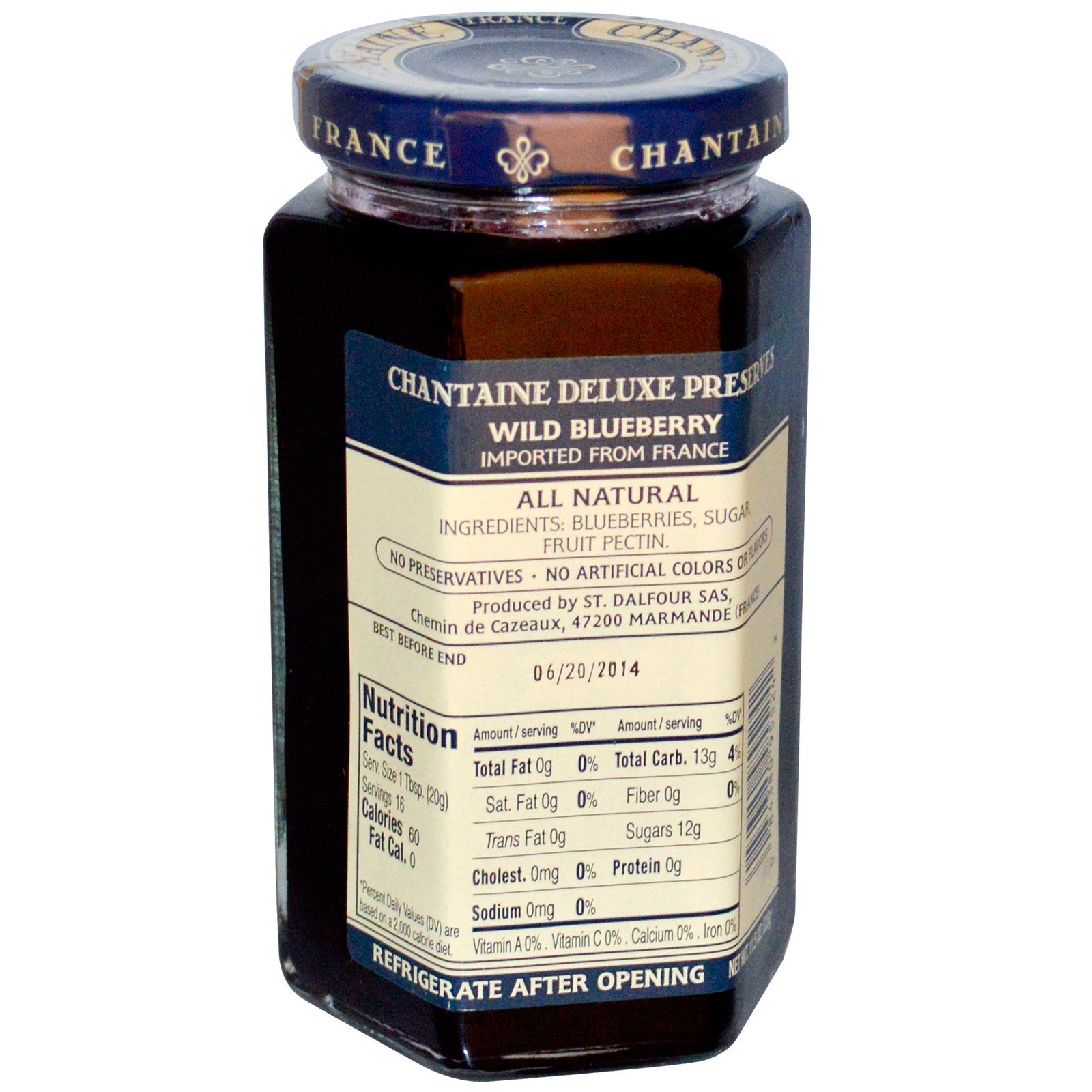 Comprar Chantaine, Deluxe Preserves, Mirtilo Silvestre, 11,5 oz (325 g) - Imagem 2