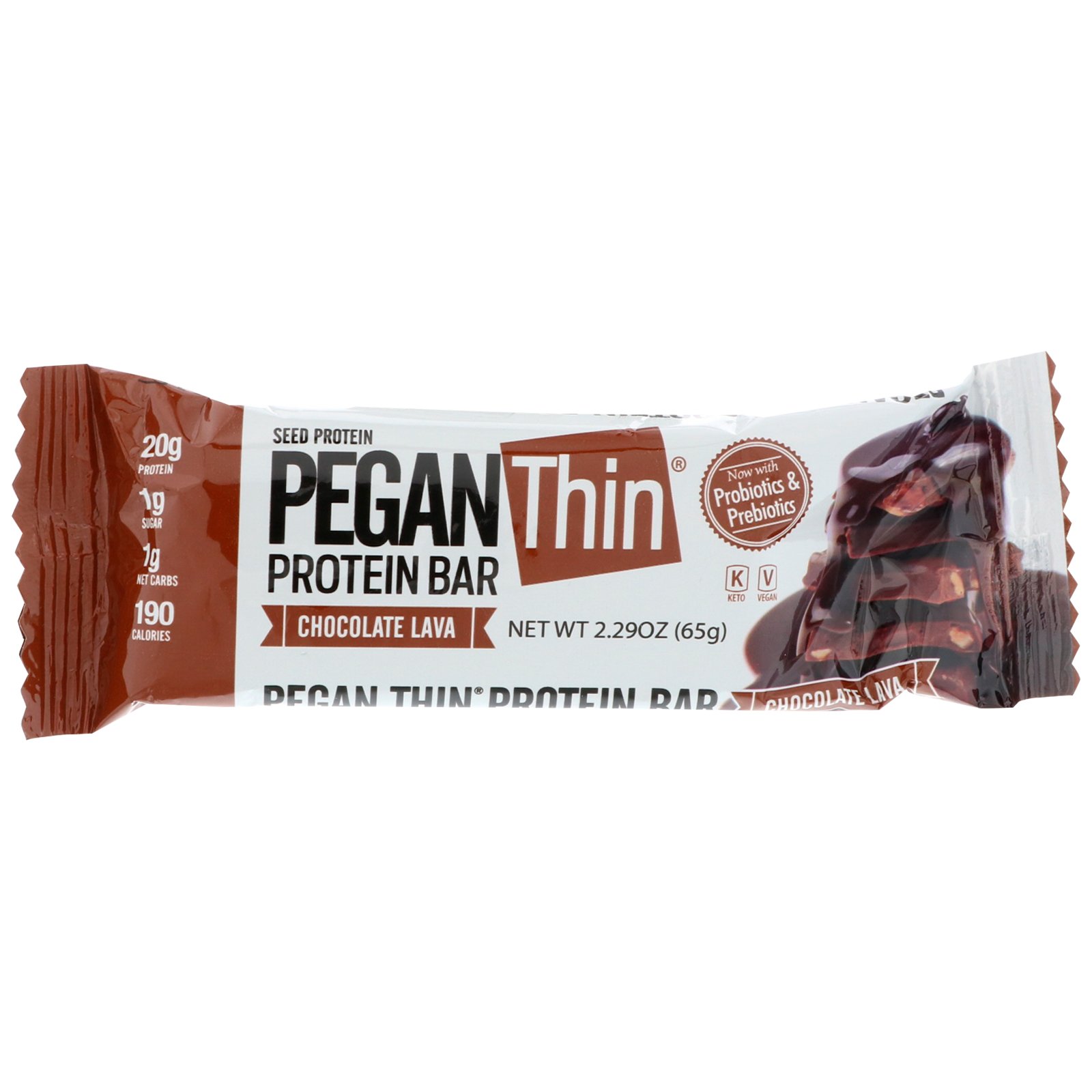 Comprar Julian Bakery, Barra de Proteína Pegan Thin, Chocolate Lava, 12 Barras, 65 g (2,29 oz) Cada - Imagem 3