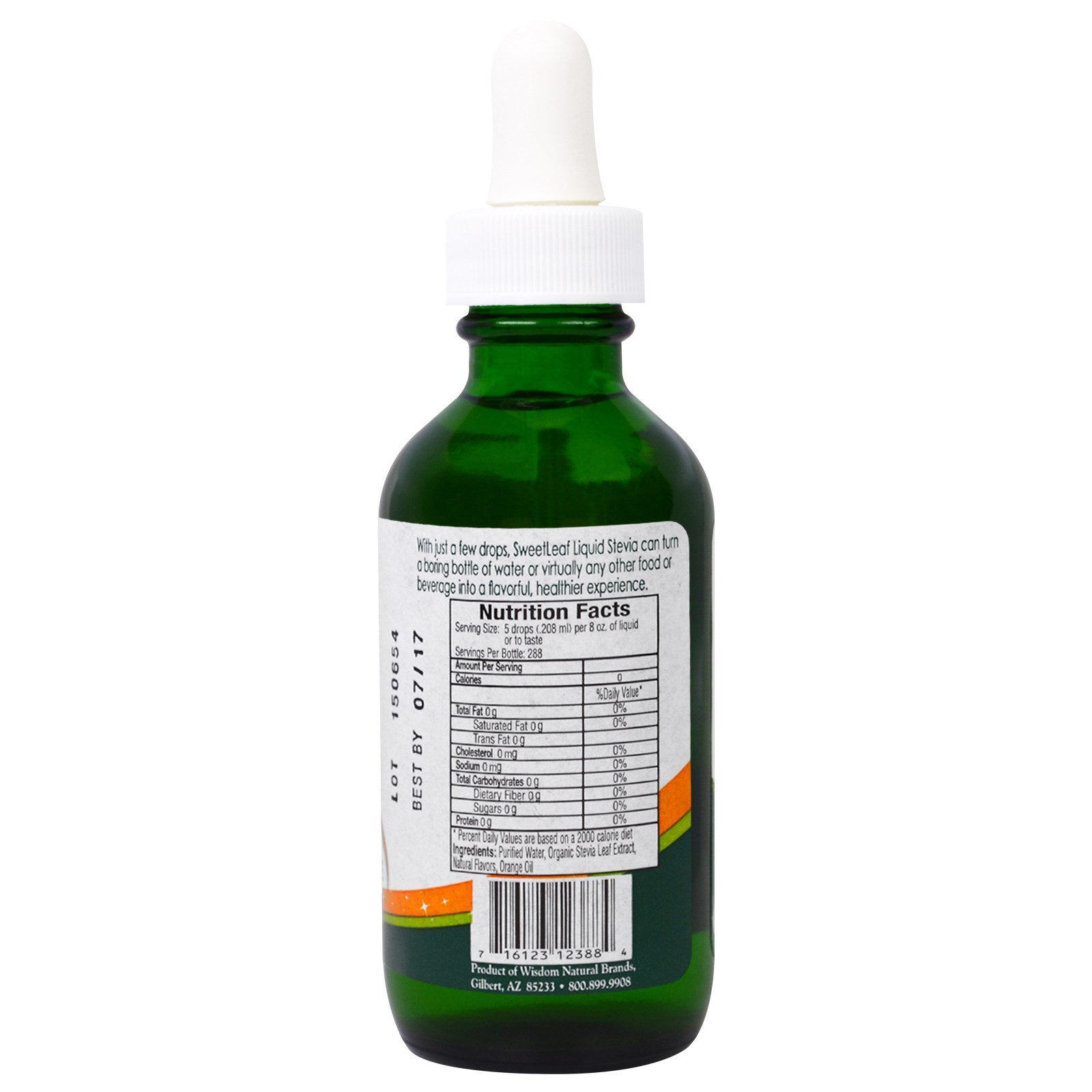 Comprar Wisdom Natural, Stevia Líquida SweetLeaf, Laranja Valência, 2 fl oz (60 ml) - Imagem 2