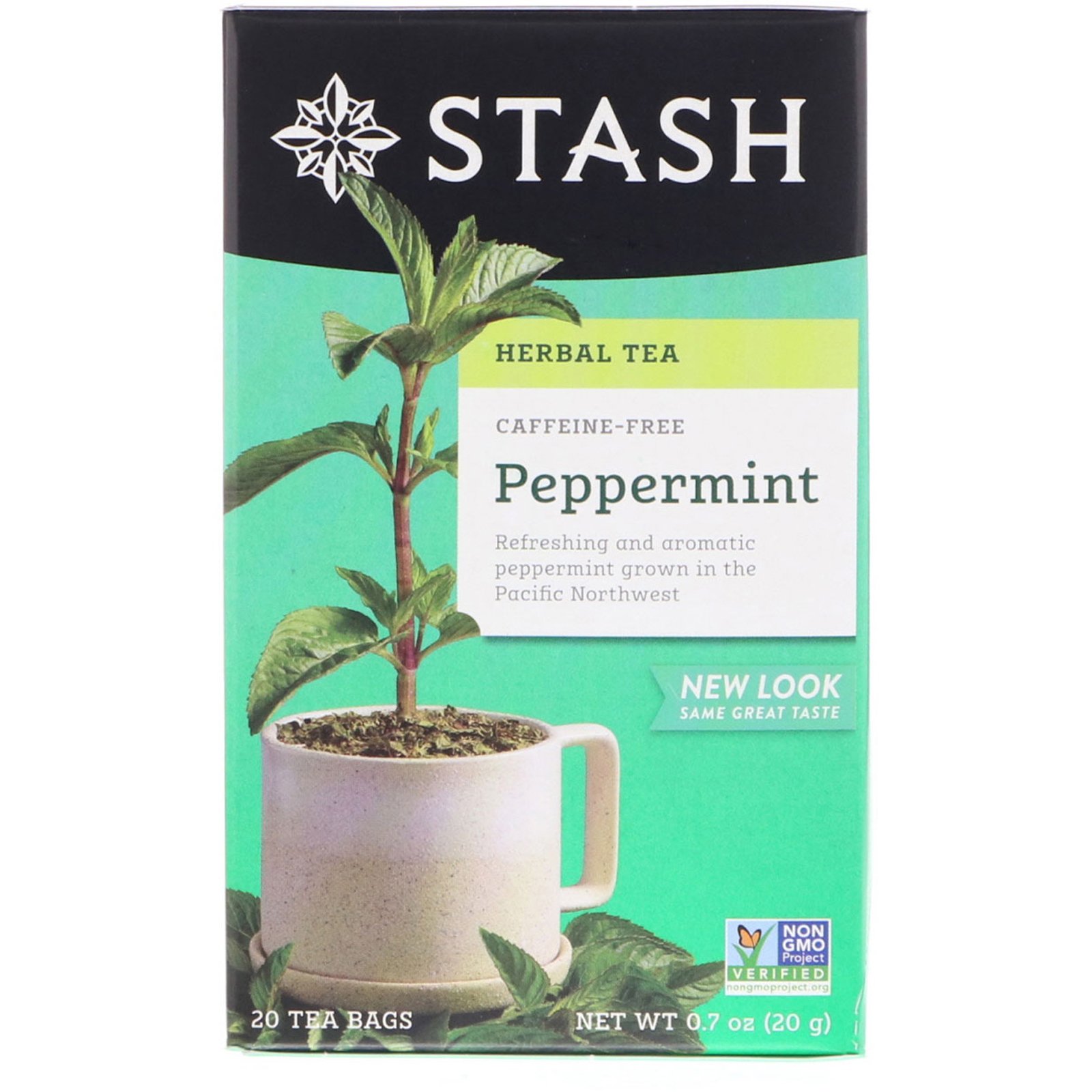 Comprar Stash Tea, Herbal Tea, Peppermint, Caffeine Free, 20 Tea Bags, 0.7 oz (20 g)