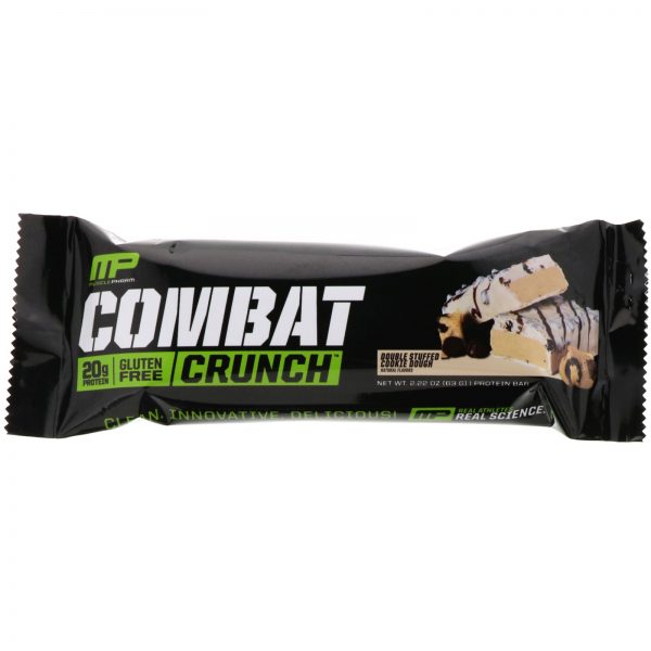 Comprar MusclePharm, Combat Crunch, Double Stuffed Cookie Dough, 12 Bars, 2.22 oz (63 g) Each - Imagem 4