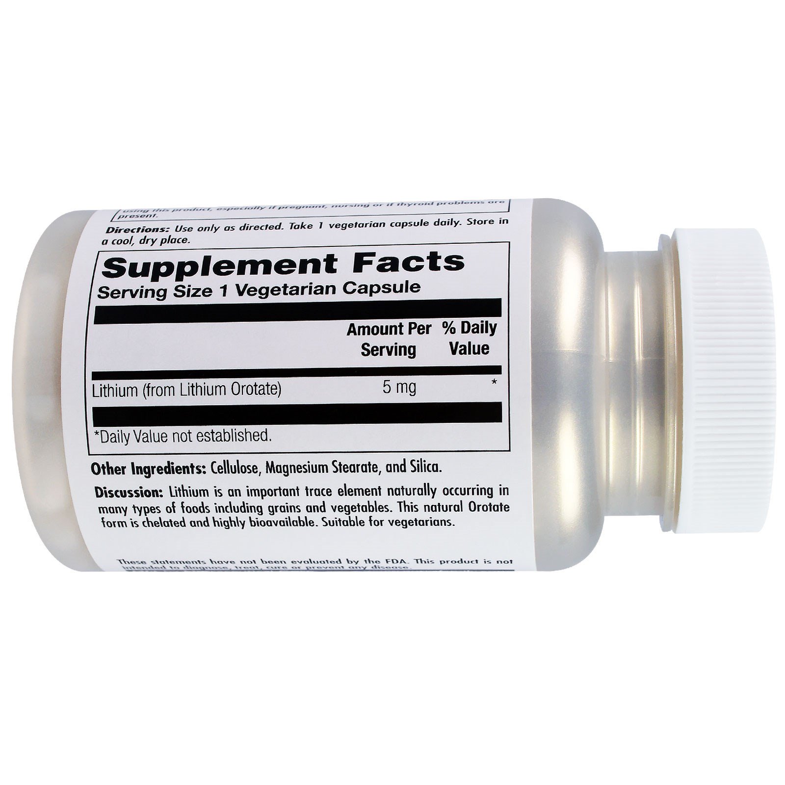 Comprar KAL, Orotato de Lítio, 5 mg, 60 Cápsulas Vegetais - Imagem 2