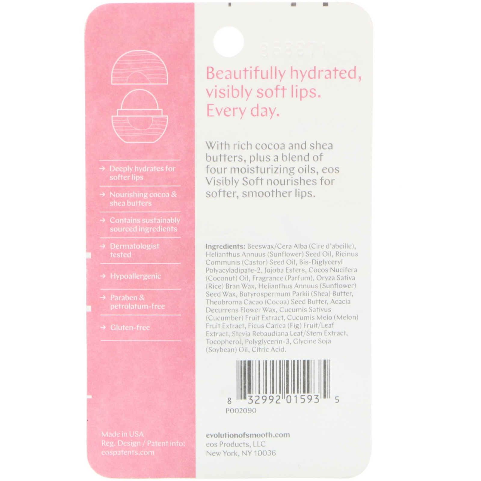 Comprar EOS, Esfera de Balm Labial Visivelmente Macio, Pepino e Melão, 7 g - Imagem 3