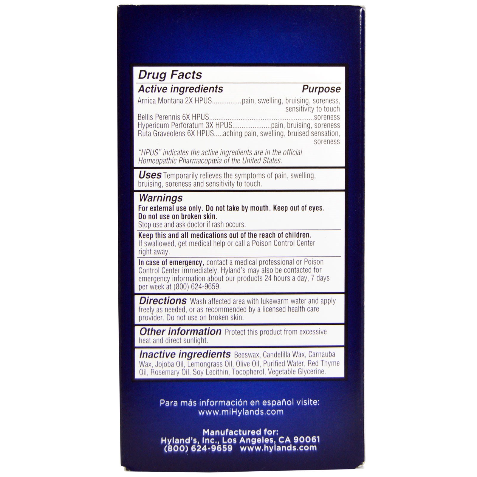 Comprar Hyland's, Infantil, Bumps 'n Bruises, com Arnica, Pomada em Bastão, 0,8 oz - Imagem 2