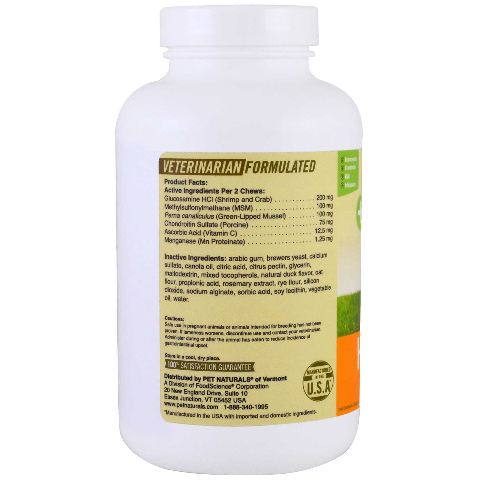 Comprar Pet Naturals of Vermont, Hip + Joint, Para Cães e Gatos, 160 Pastilhas Mastigáveis - Imagem 2