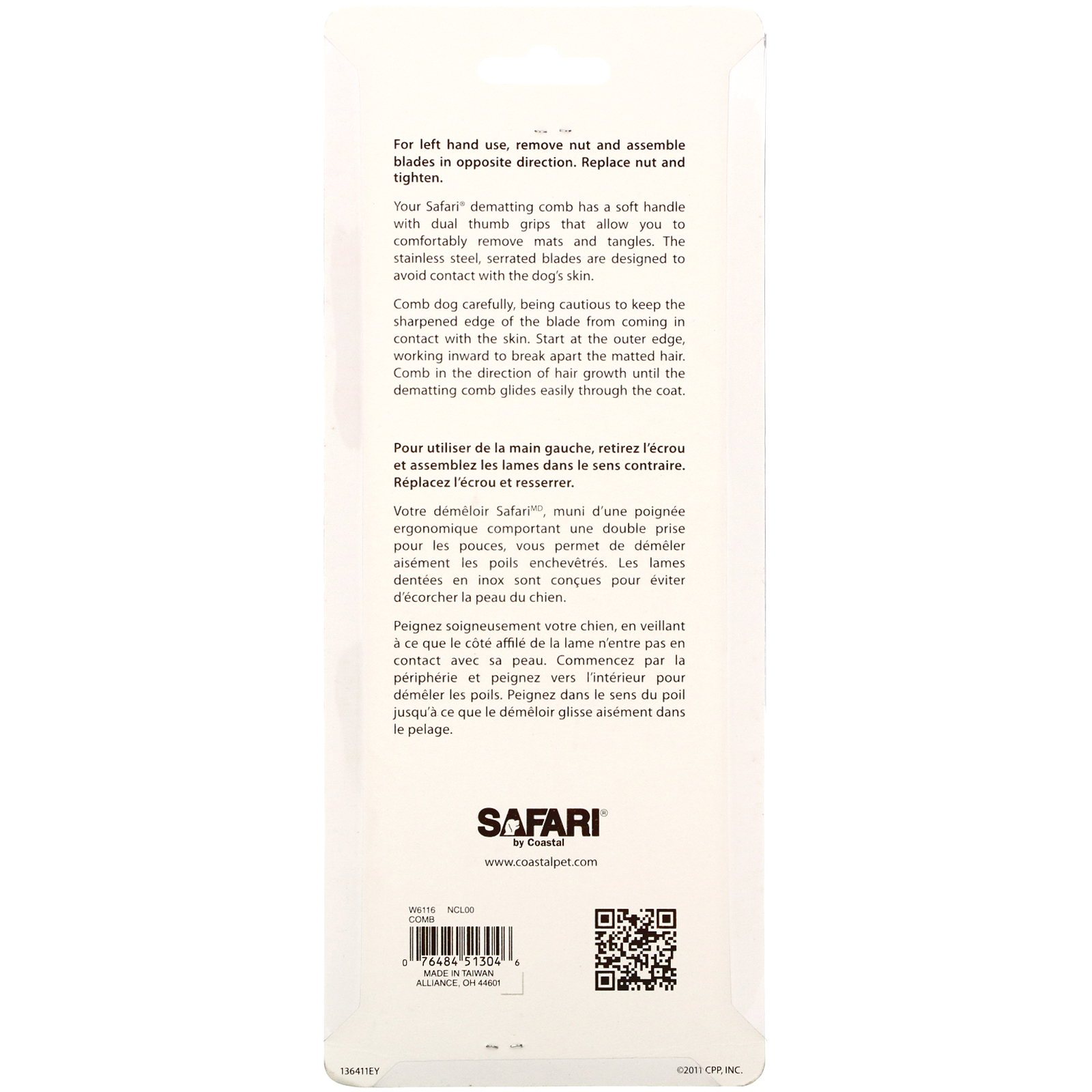 Comprar Safari, Dog Dematting Comb for Long or Coarse Hair, 1 Comb - Imagem 2