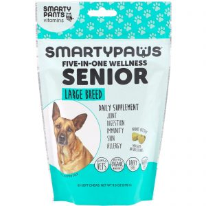 Comprar SmartyPants, SmartyPaws, Bem-estar Cinco-em-um, Sênior, Raça Grande, 60 Gomas Mastigáveis