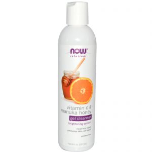 Comprar Now Foods, Solutions, Limpador gel, Vitamina C e Mel Manuka, 8 fl oz (237 ml)