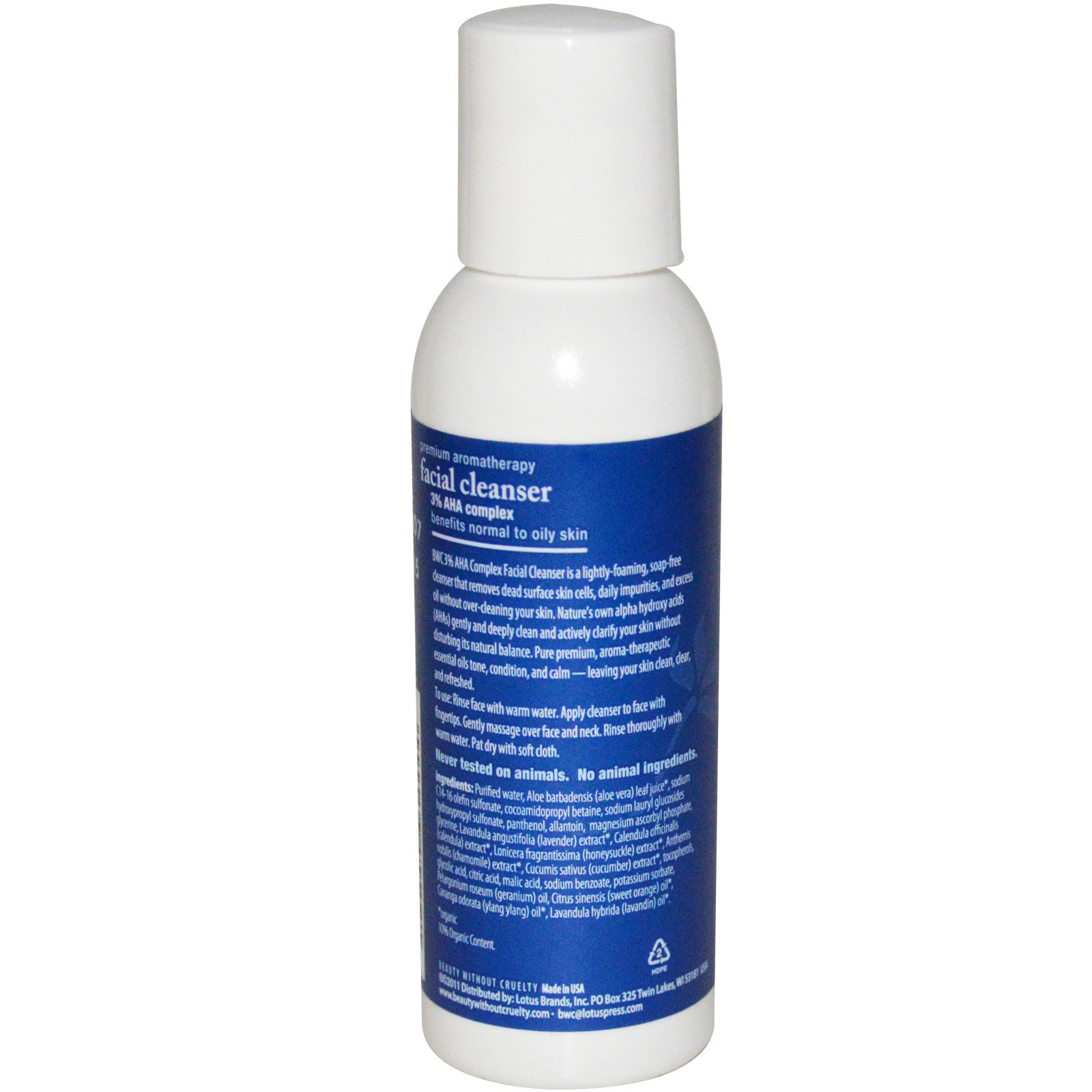 Comprar Beauty Without Cruelty, Complexo AHA 3%, Limpador Facial, 2 fl oz (59 ml) - Imagem 2