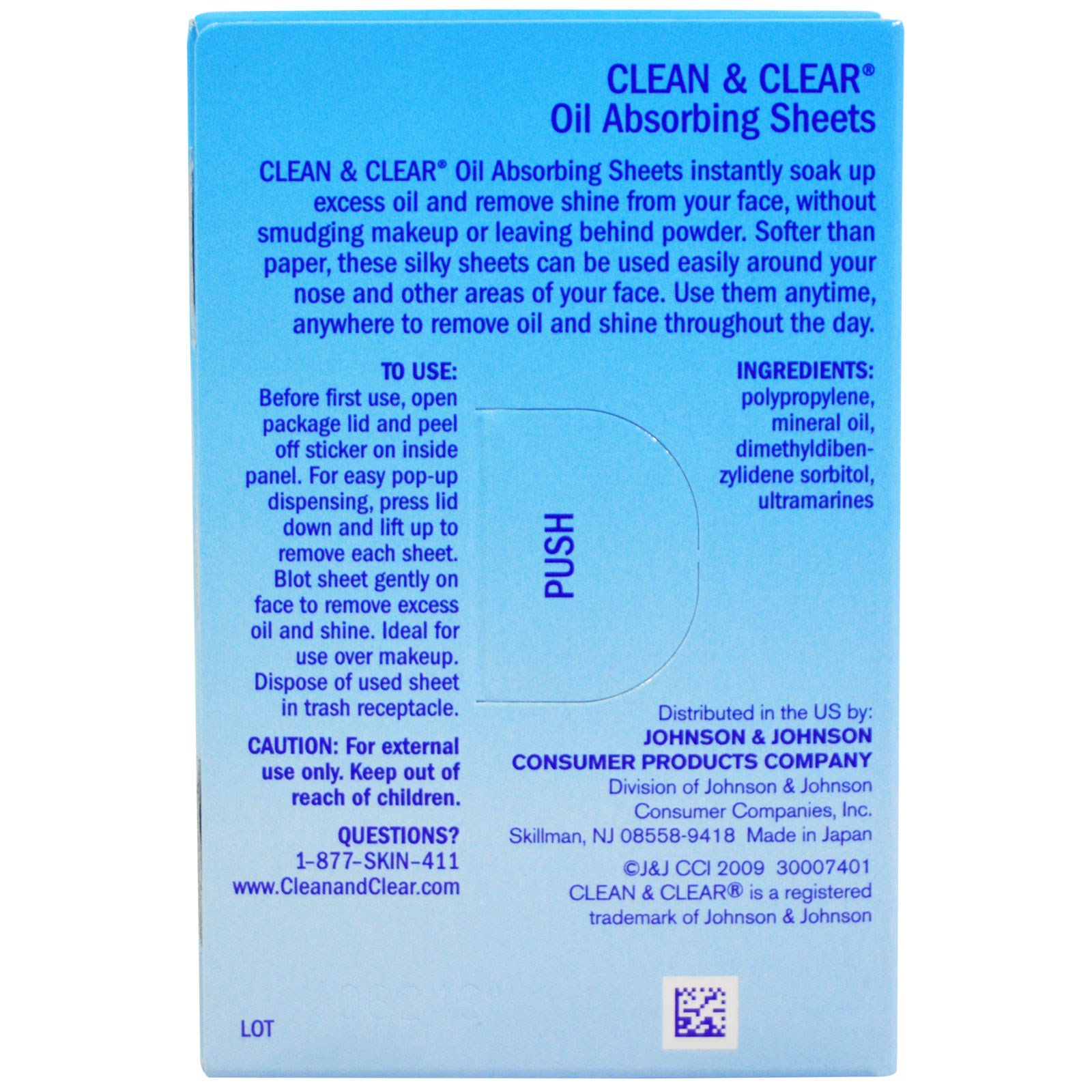 Comprar Clean & Clear, Folhas de Absorção de Oleosidade, Portáteis, 50 Folhas - Imagem 2