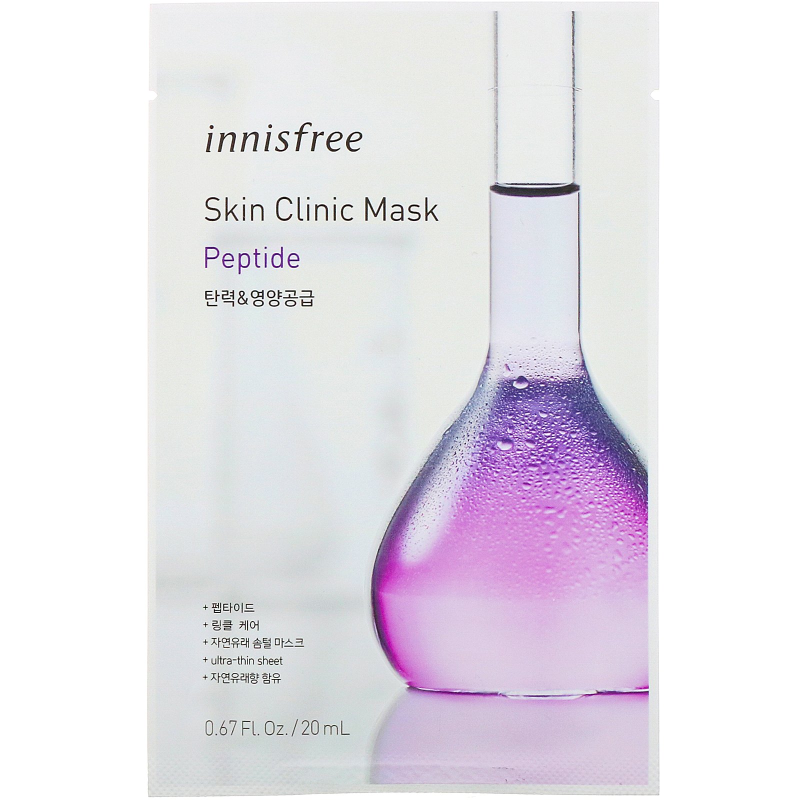 Comprar Innisfree, Skin Clinic Mask, Peptide, 1 Sheet, 0.67 fl oz (20 ml)