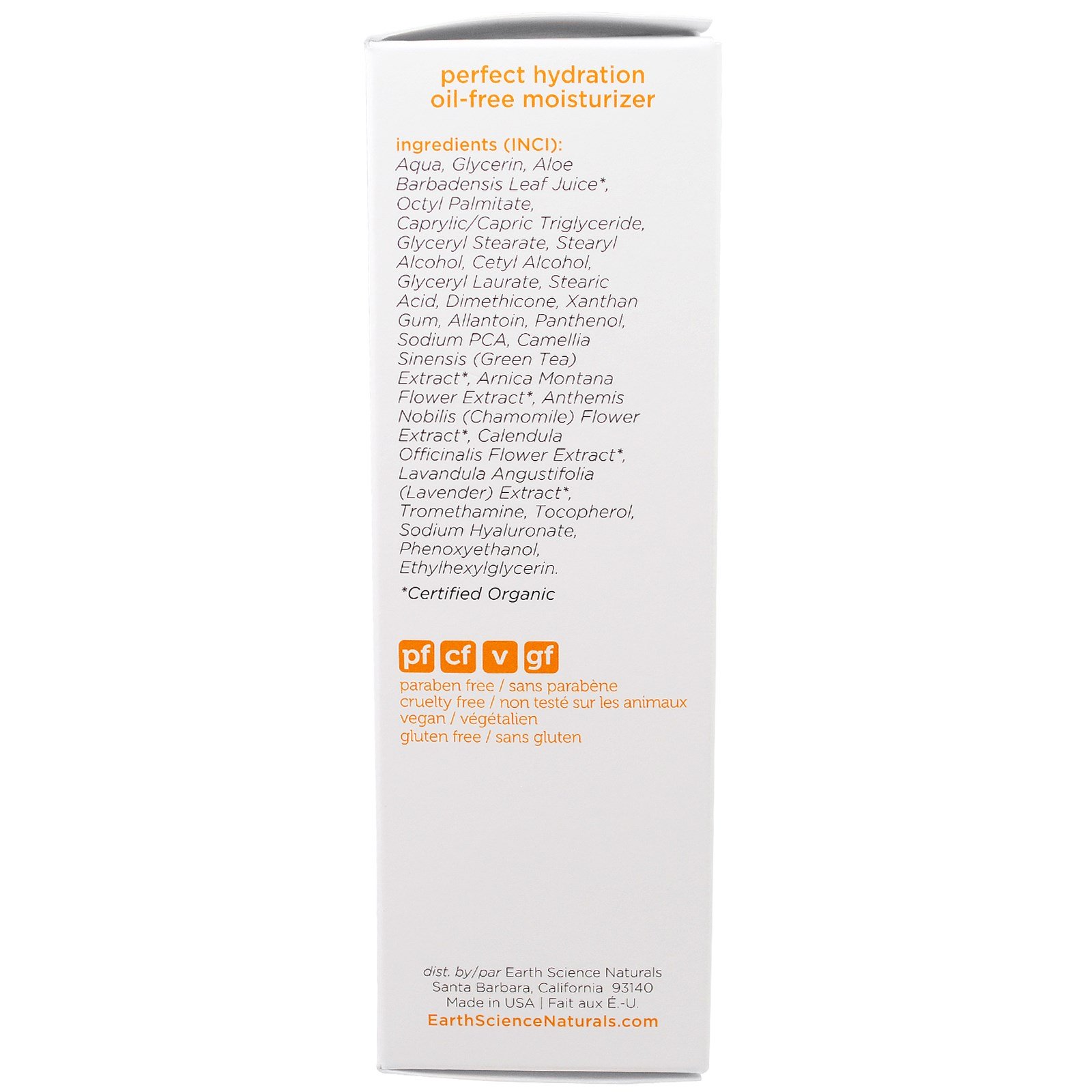 Comprar Earth Science, Hidratação Perfeita, HIdratante Sem Óleo, Sem Perfume, 59ml - Imagem 2