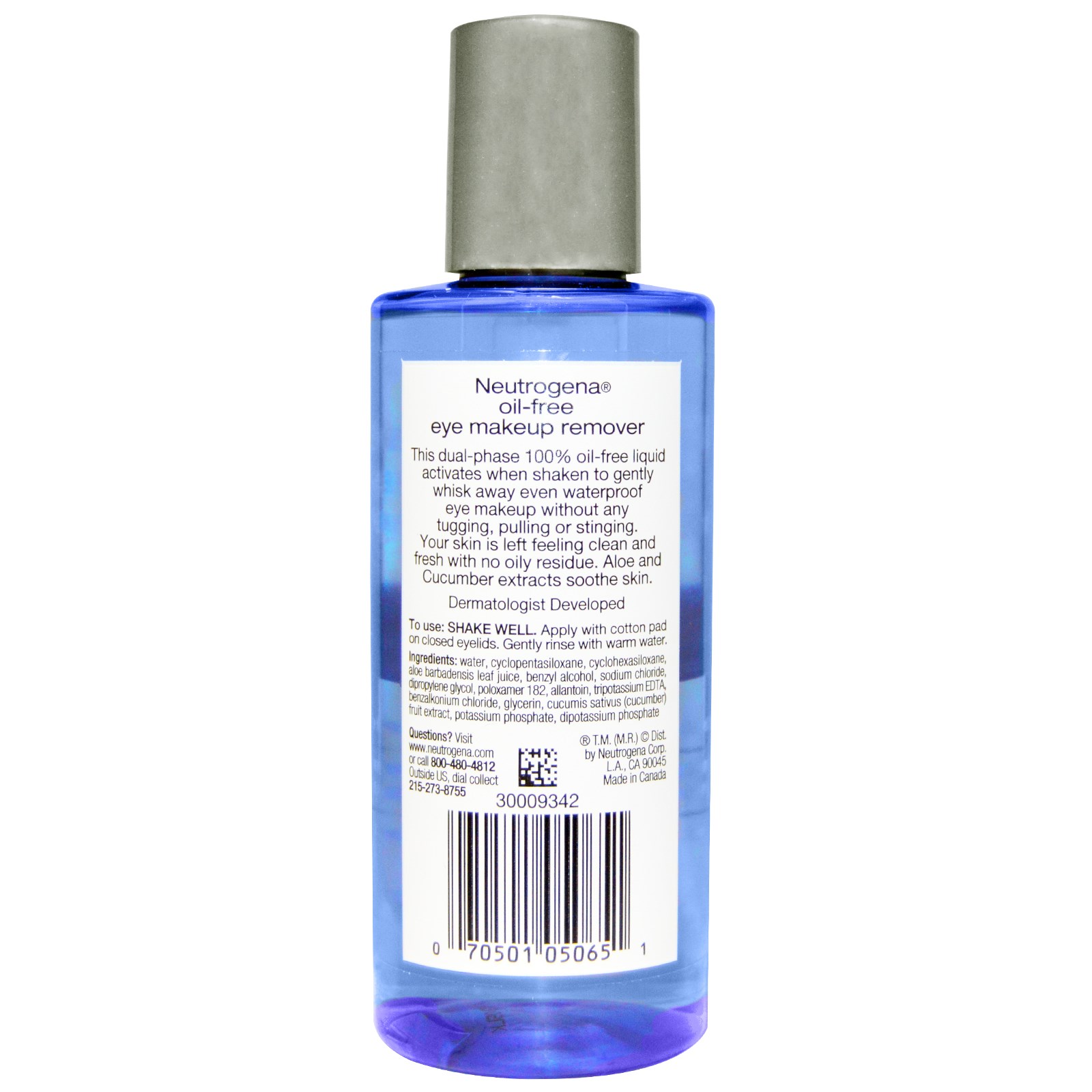 Comprar Neutrogena, Removedor de Maquiagem para a Área dos Olhos, Sem Óleo, 5,5 oz. fl (162 ml.) - Imagem 2