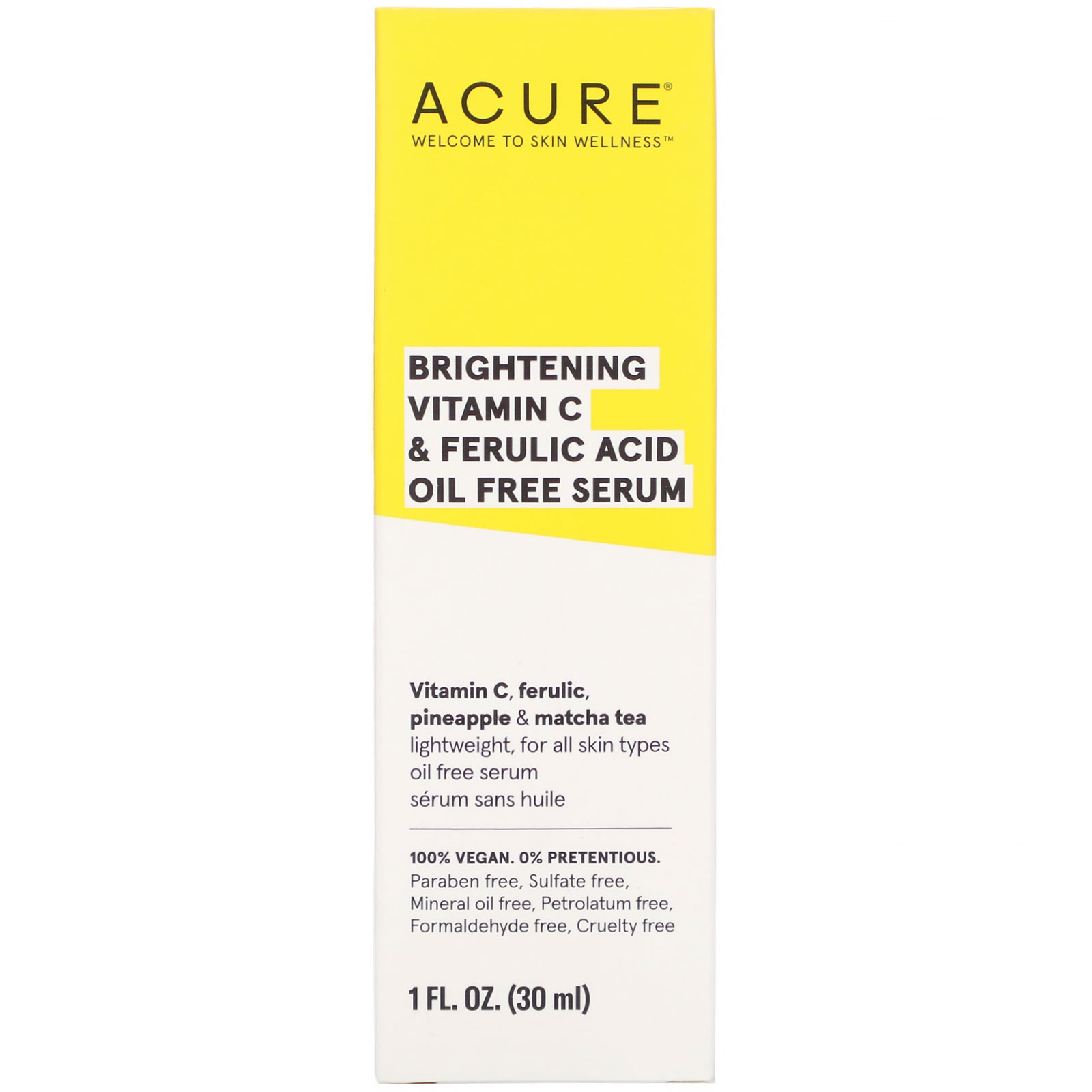 Comprar Acure, Brightening Vitamin C & Ferulic Acid Oil Free Serum, 1 fl oz (30 ml) - Imagem 2