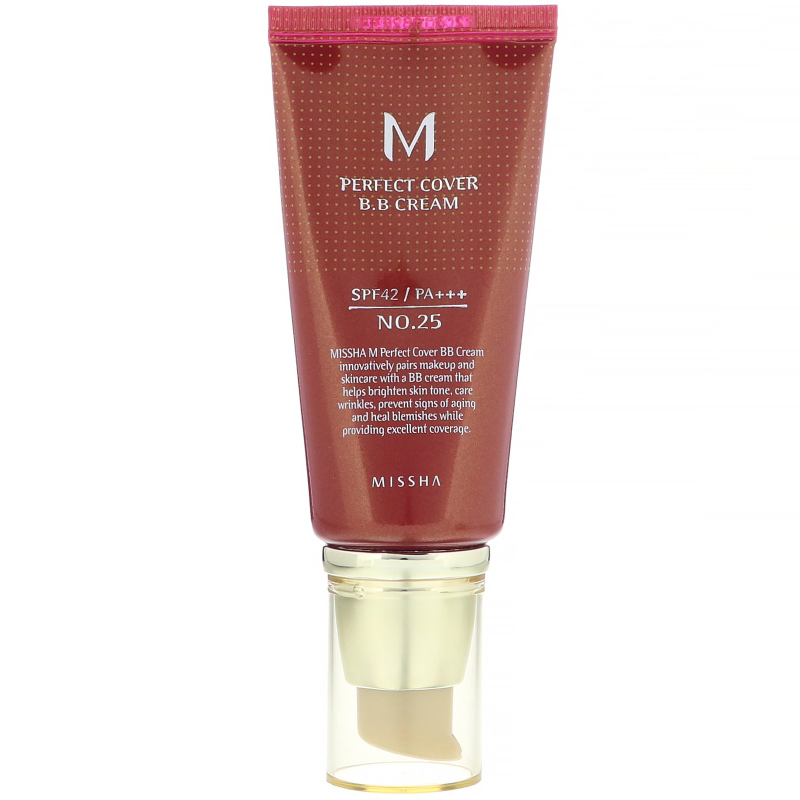 Comprar Missha, M Perfect Cover B.B Cream, SPF 42 PA+++, No. 25 Warm Beige, 1.7 oz (50 ml)