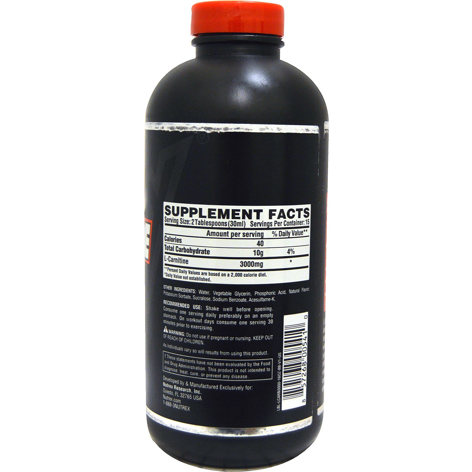Comprar Nutrex Research, Cartinina Líquida 3000, Explosão de Cereja, 473 ml (16 fl oz) - Imagem 2